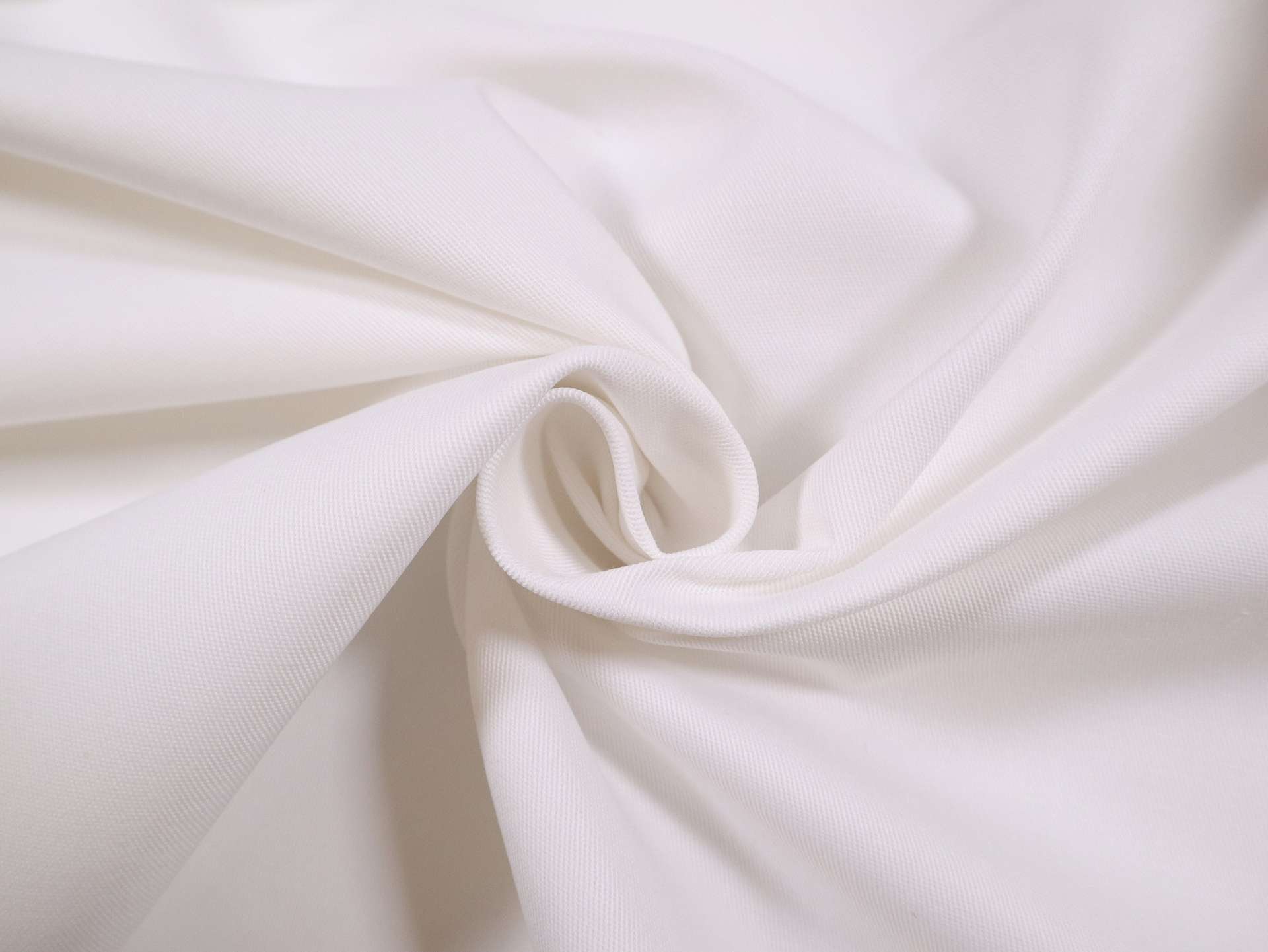 Polyester & Cotton Blend Twill in White