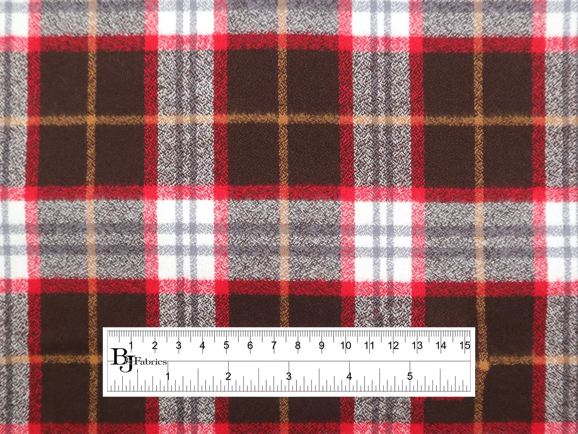 Cotton Flannel Plaid in Redwood