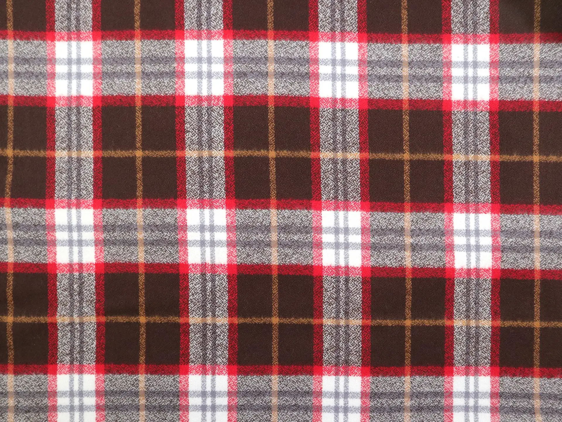 Cotton Flannel Plaid in Redwood