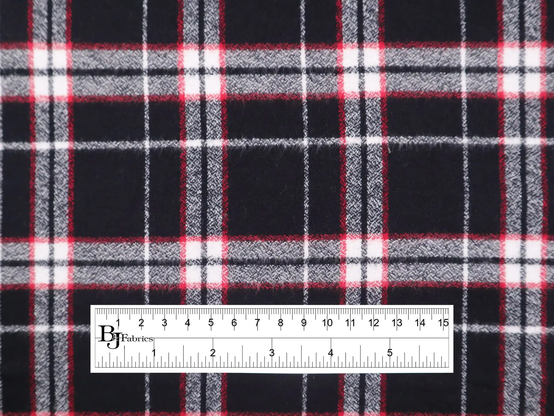 Cotton Flannel Plaid in Black