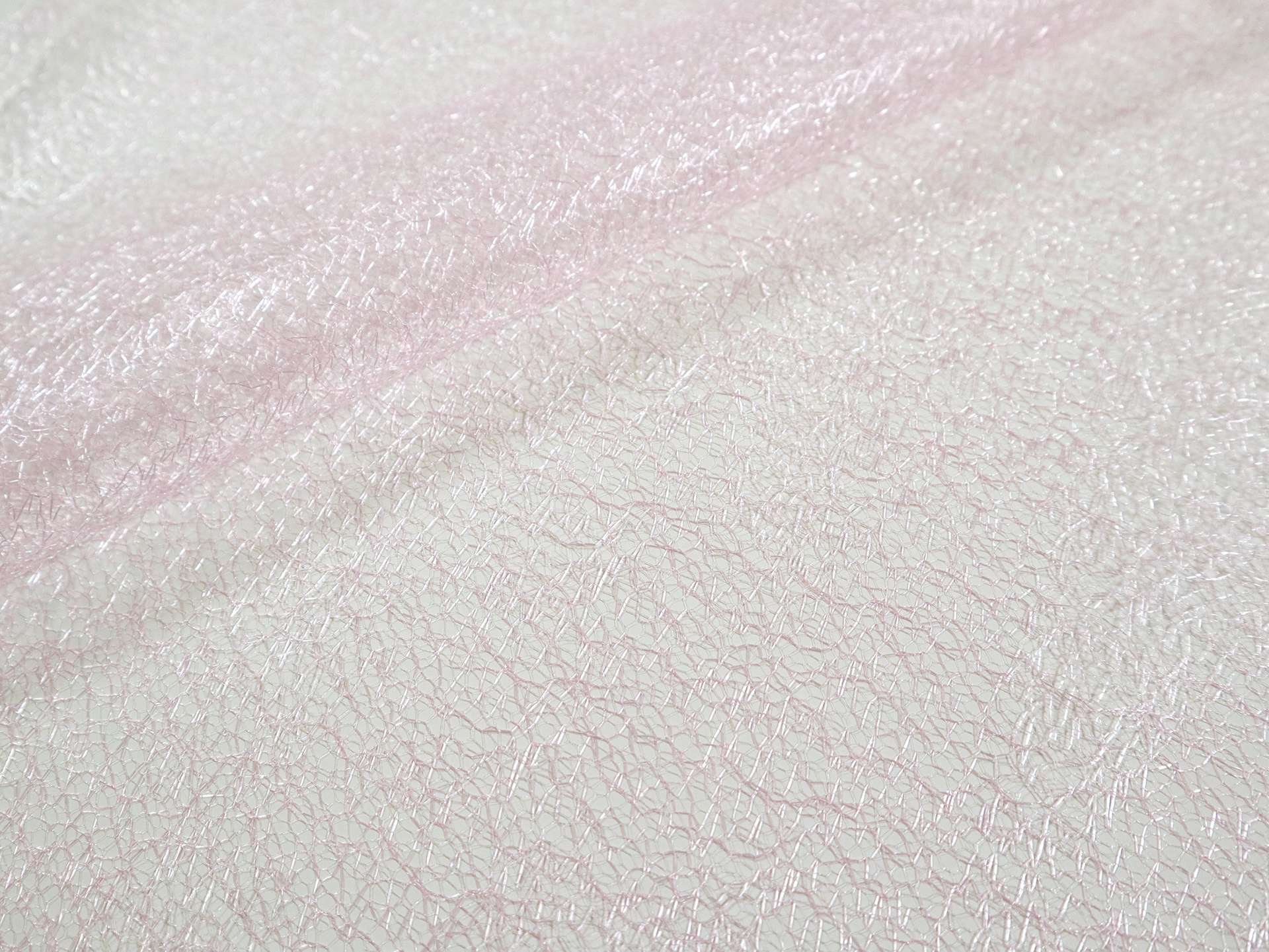 Metallic Novelty Tulle in Baby Pink 