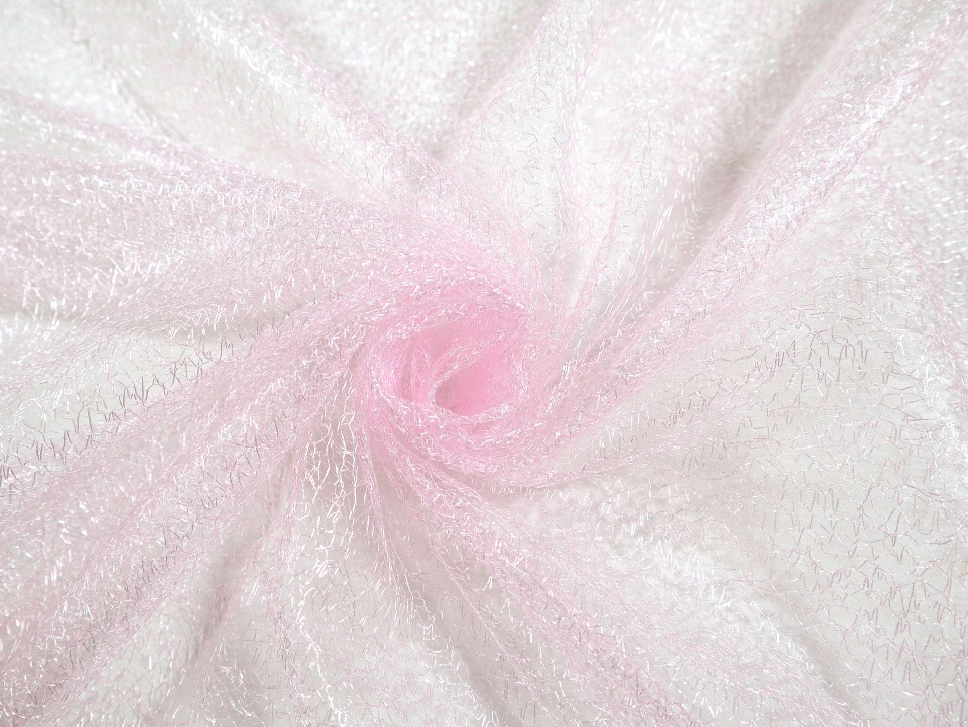 Metallic Novelty Tulle in Baby Pink 