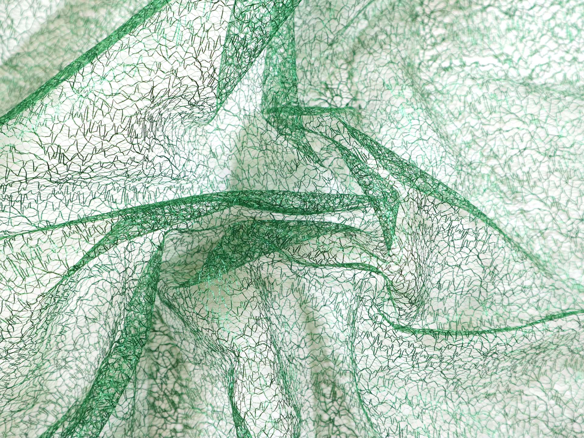 Metallic Novelty Tulle in Jungle Green