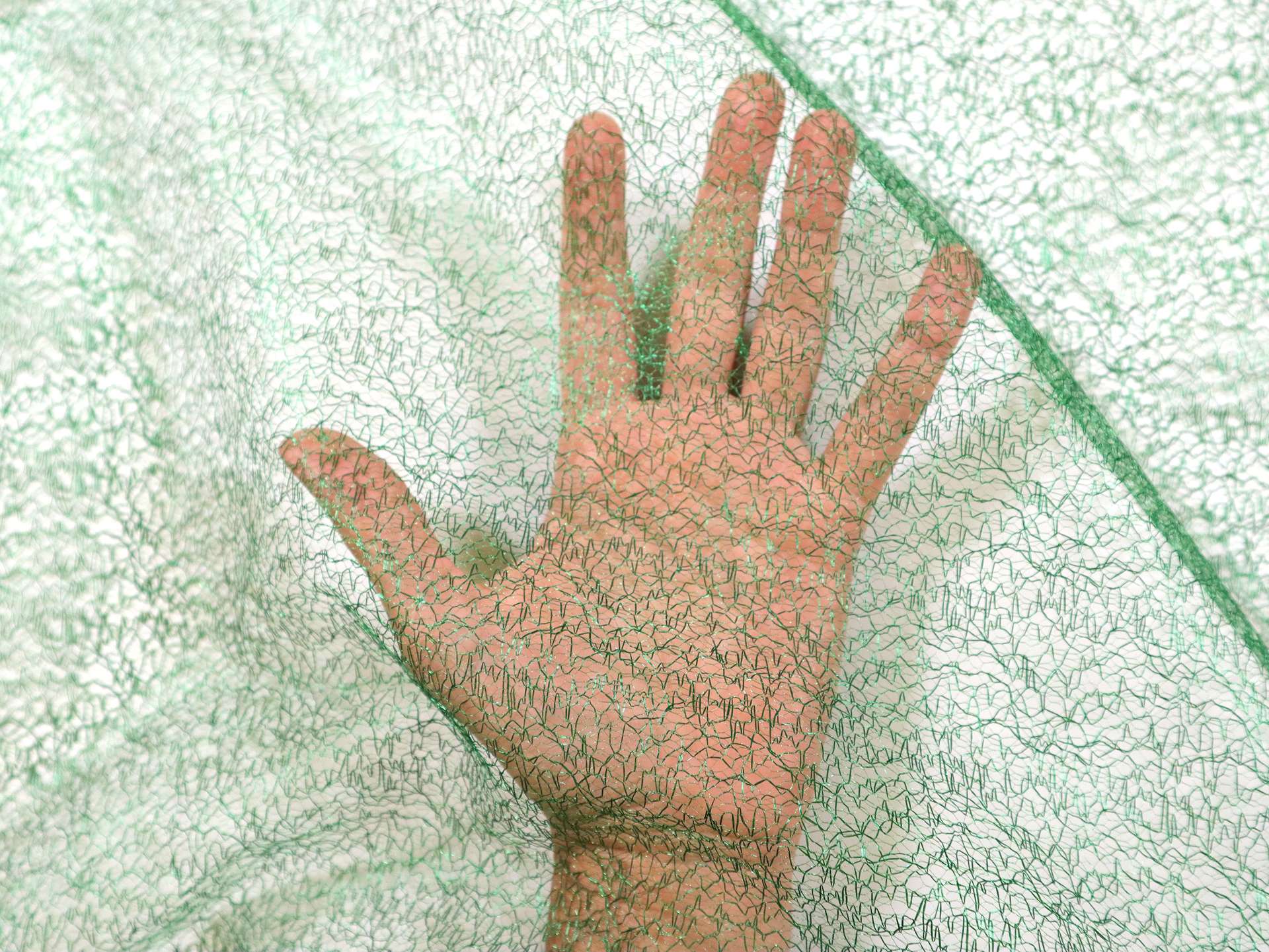 Metallic Novelty Tulle in Jungle Green