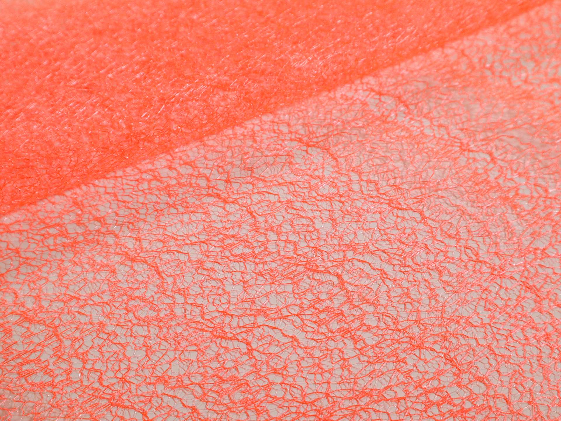 Metallic Novelty Tulle in Neon Orange