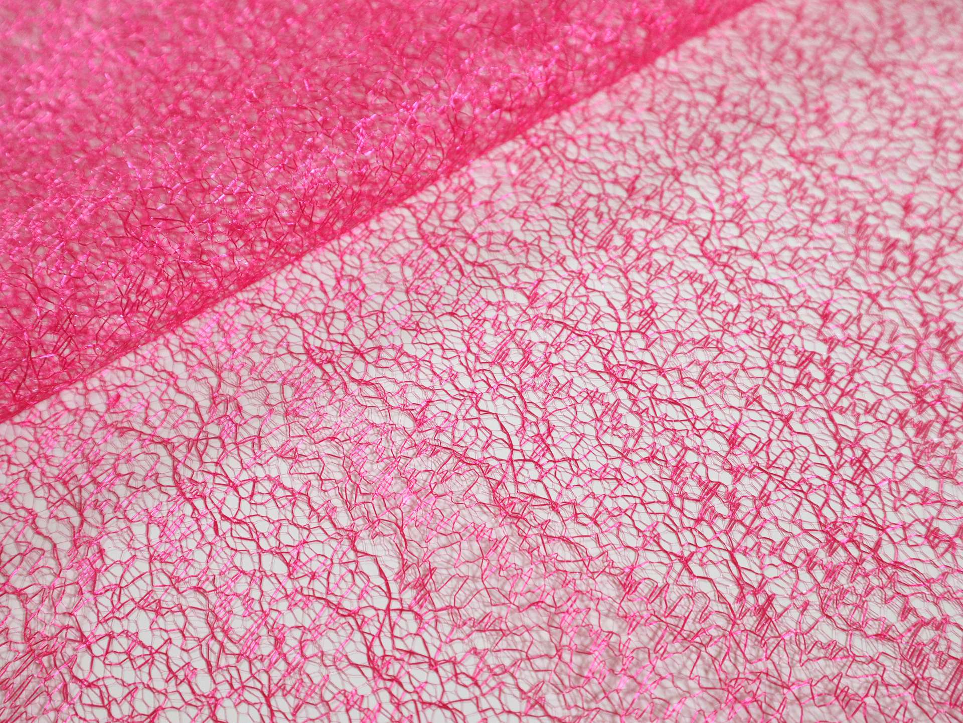 Metallic Novelty Tulle in Neon Pink
