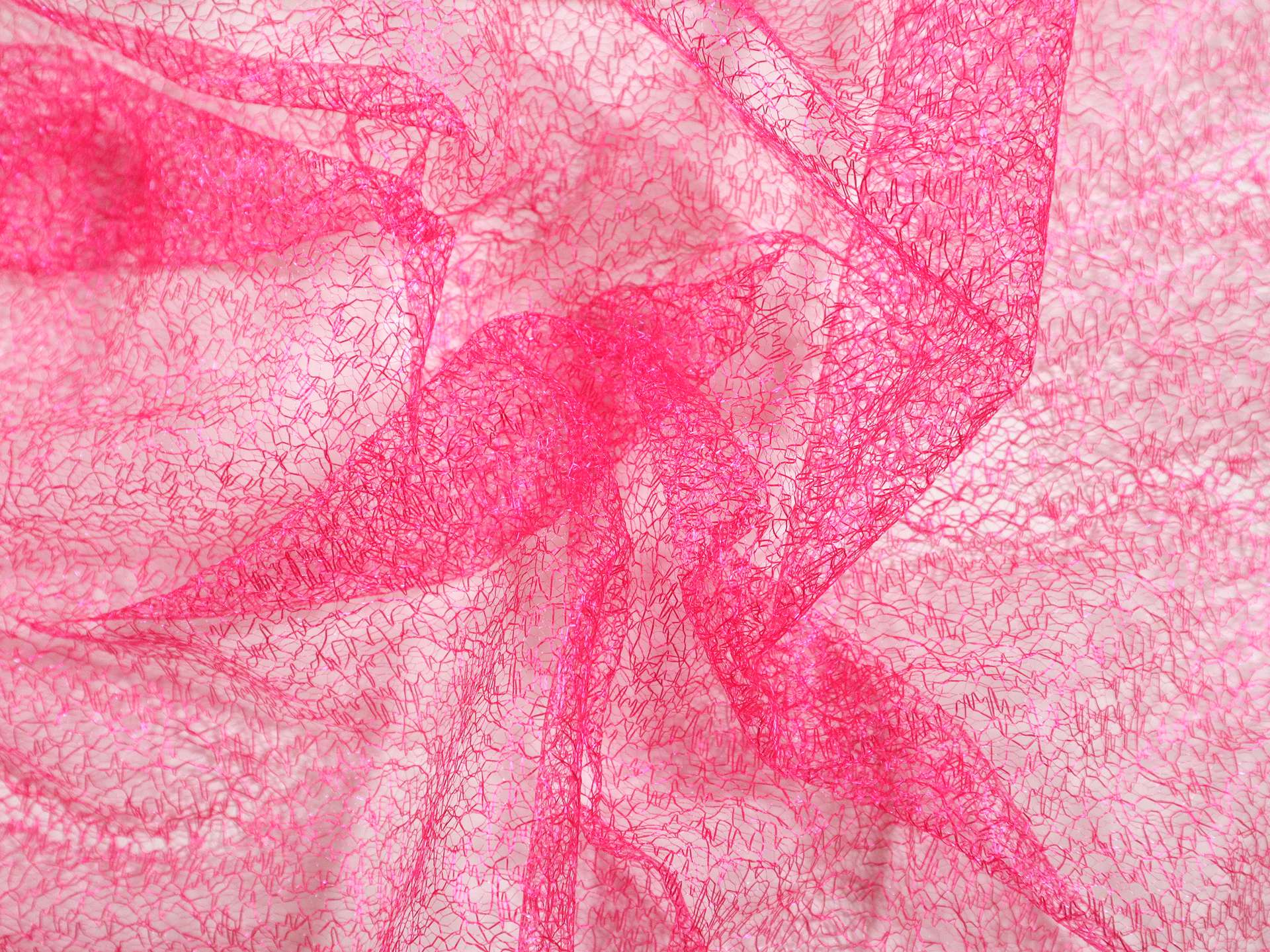 Metallic Novelty Tulle in Neon Pink