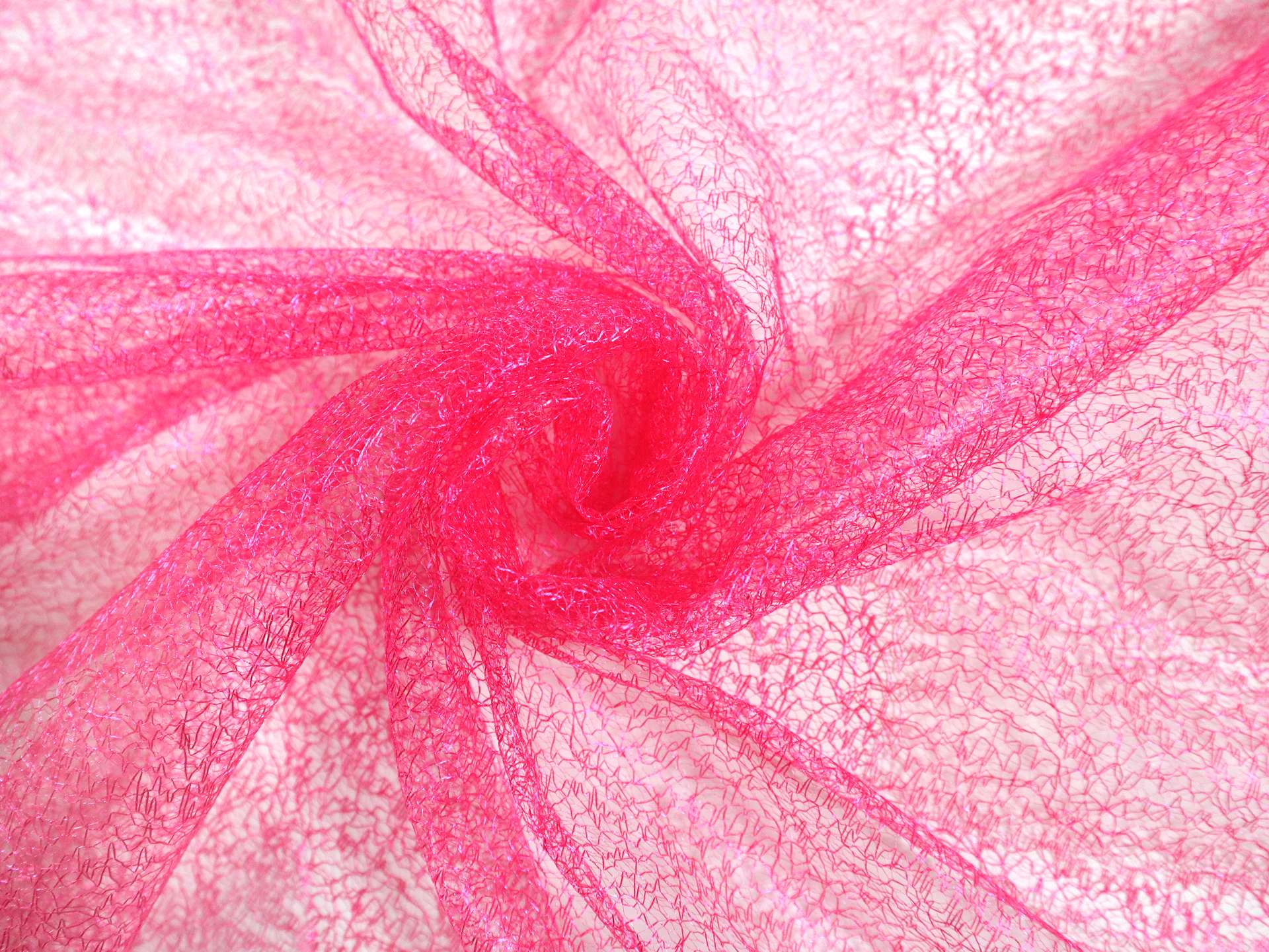 Metallic Novelty Tulle in Neon Pink