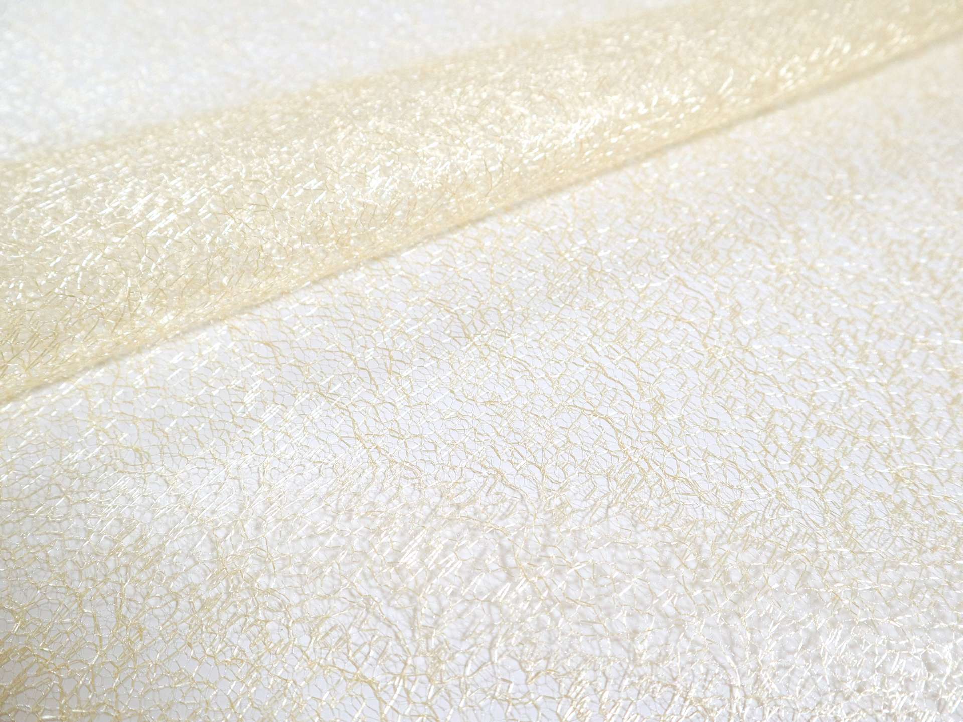 Metallic Novelty Tulle in Cream