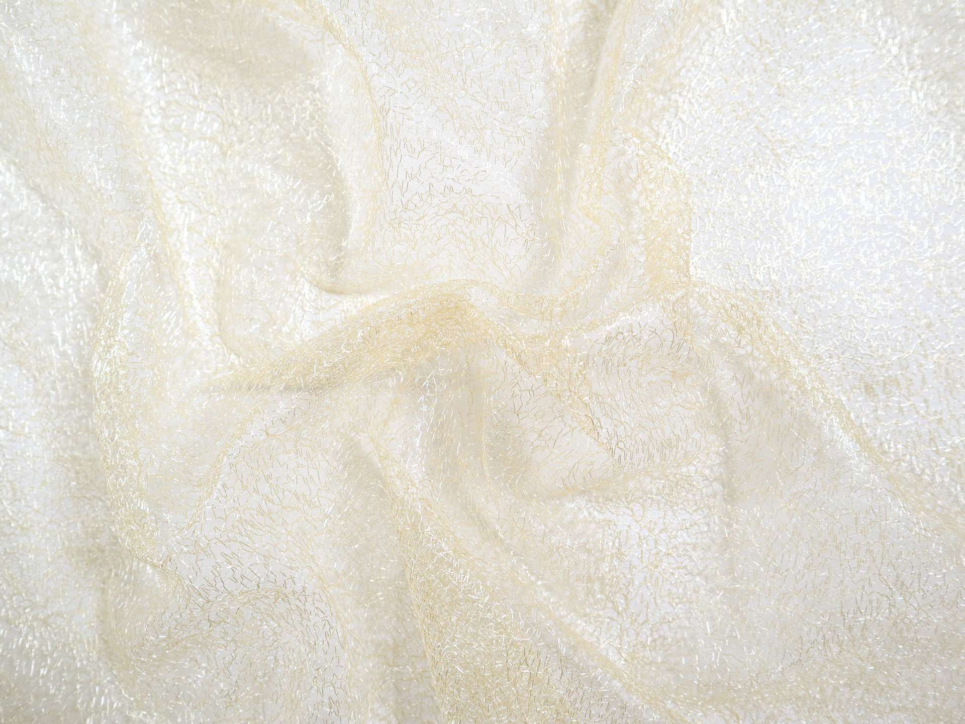 Metallic Novelty Tulle in Cream