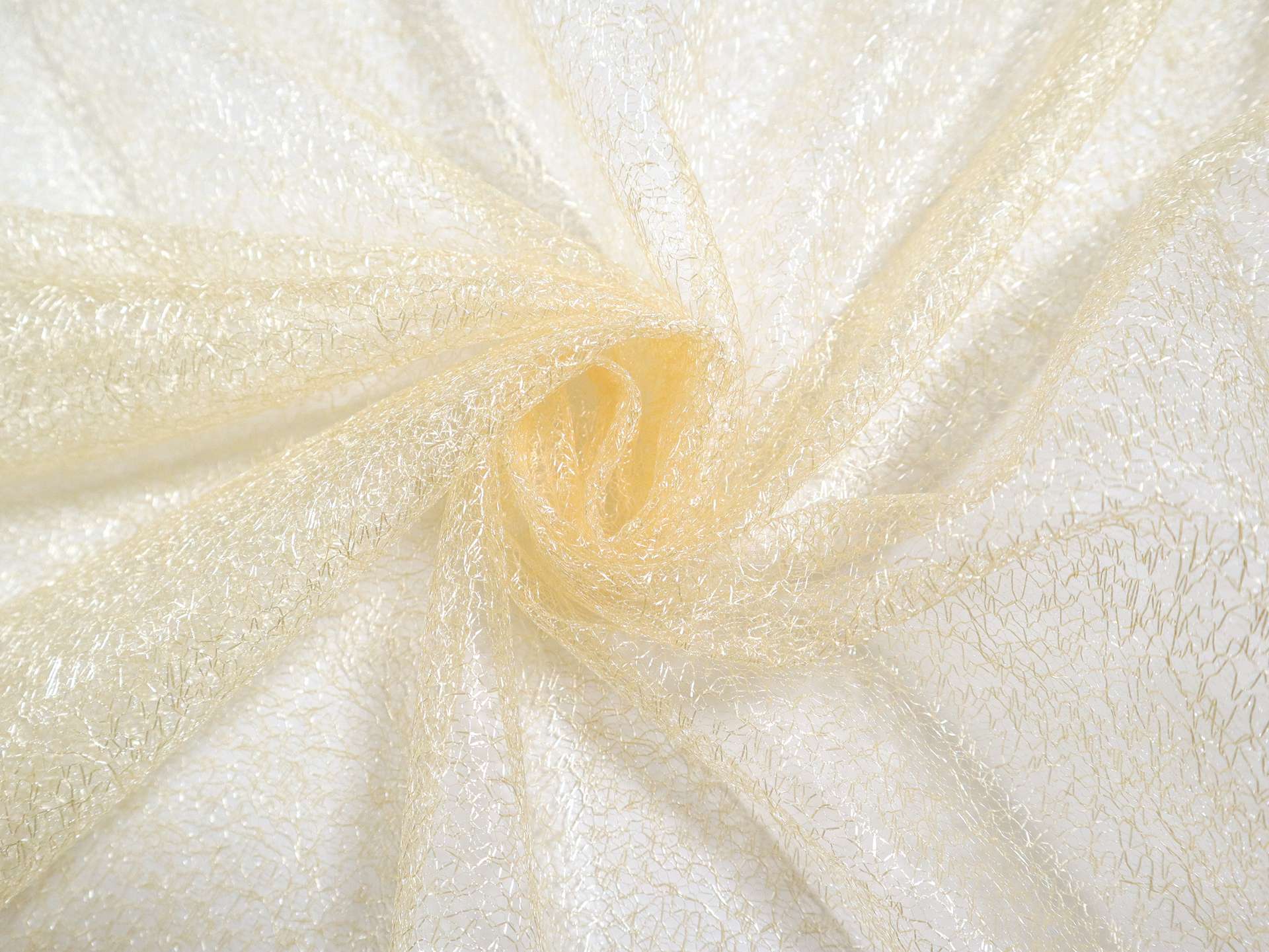 Metallic Novelty Tulle in Cream