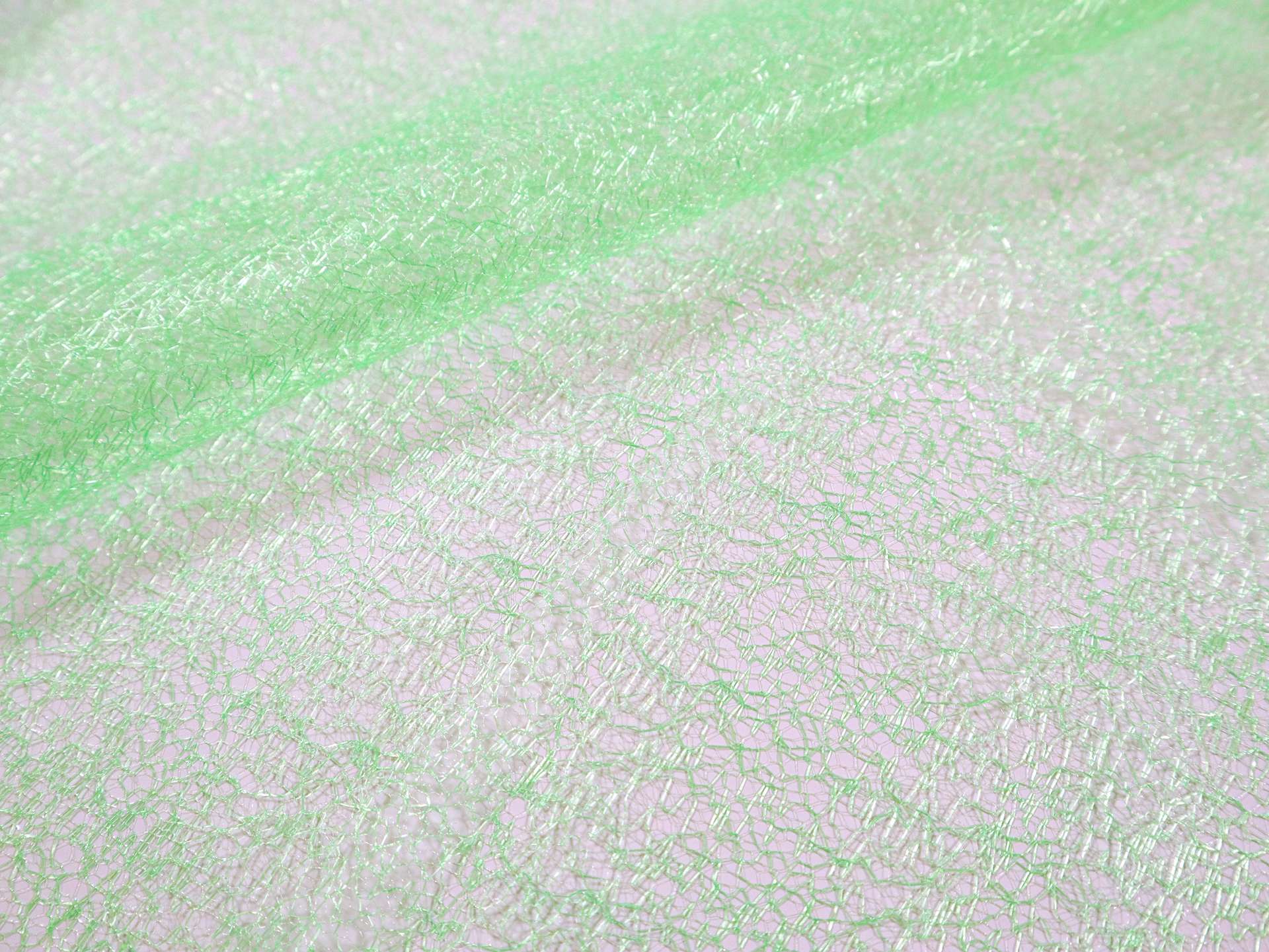 Metallic Novelty Tulle in Neon Lime