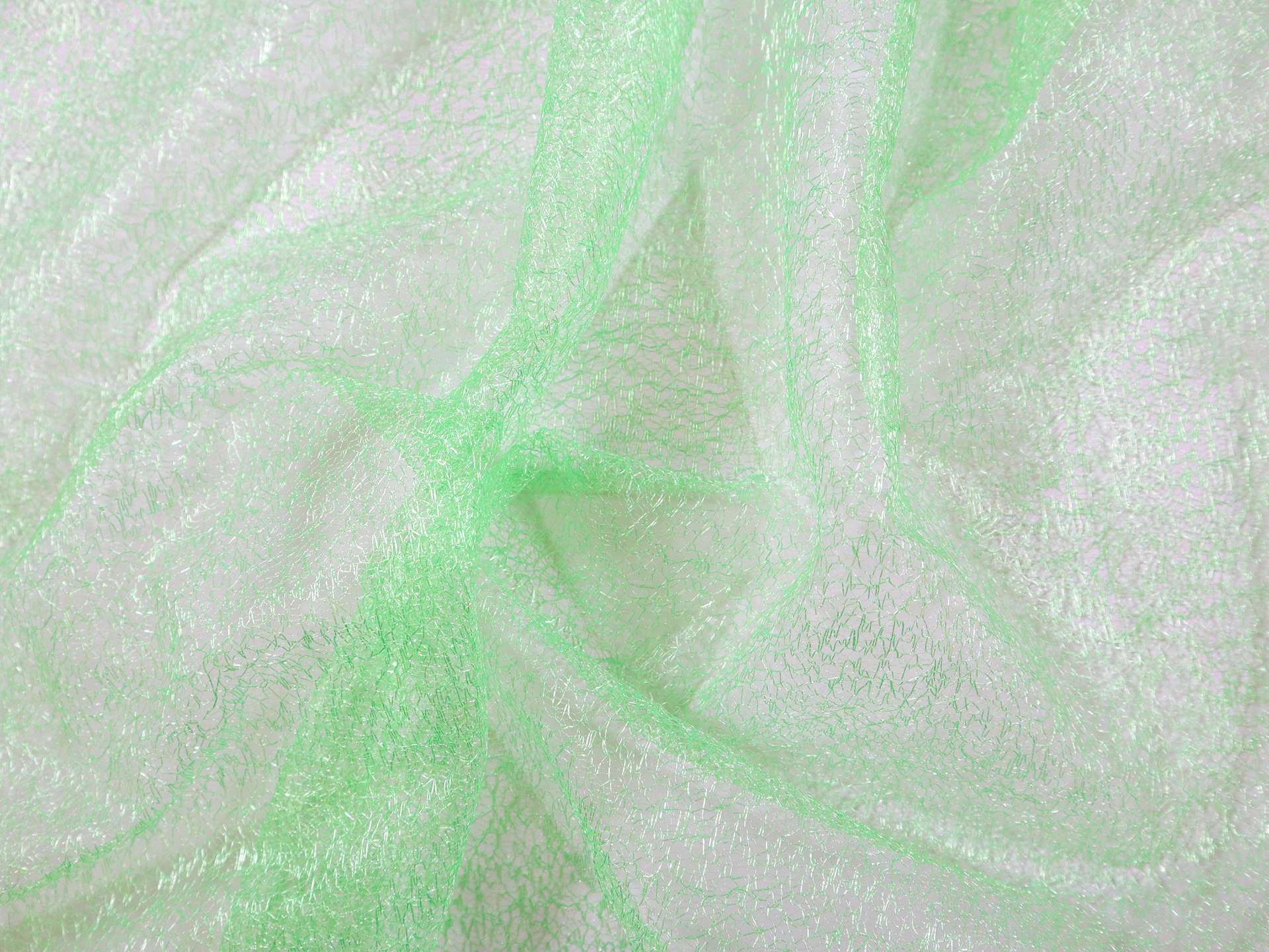 Metallic Novelty Tulle in Neon Lime