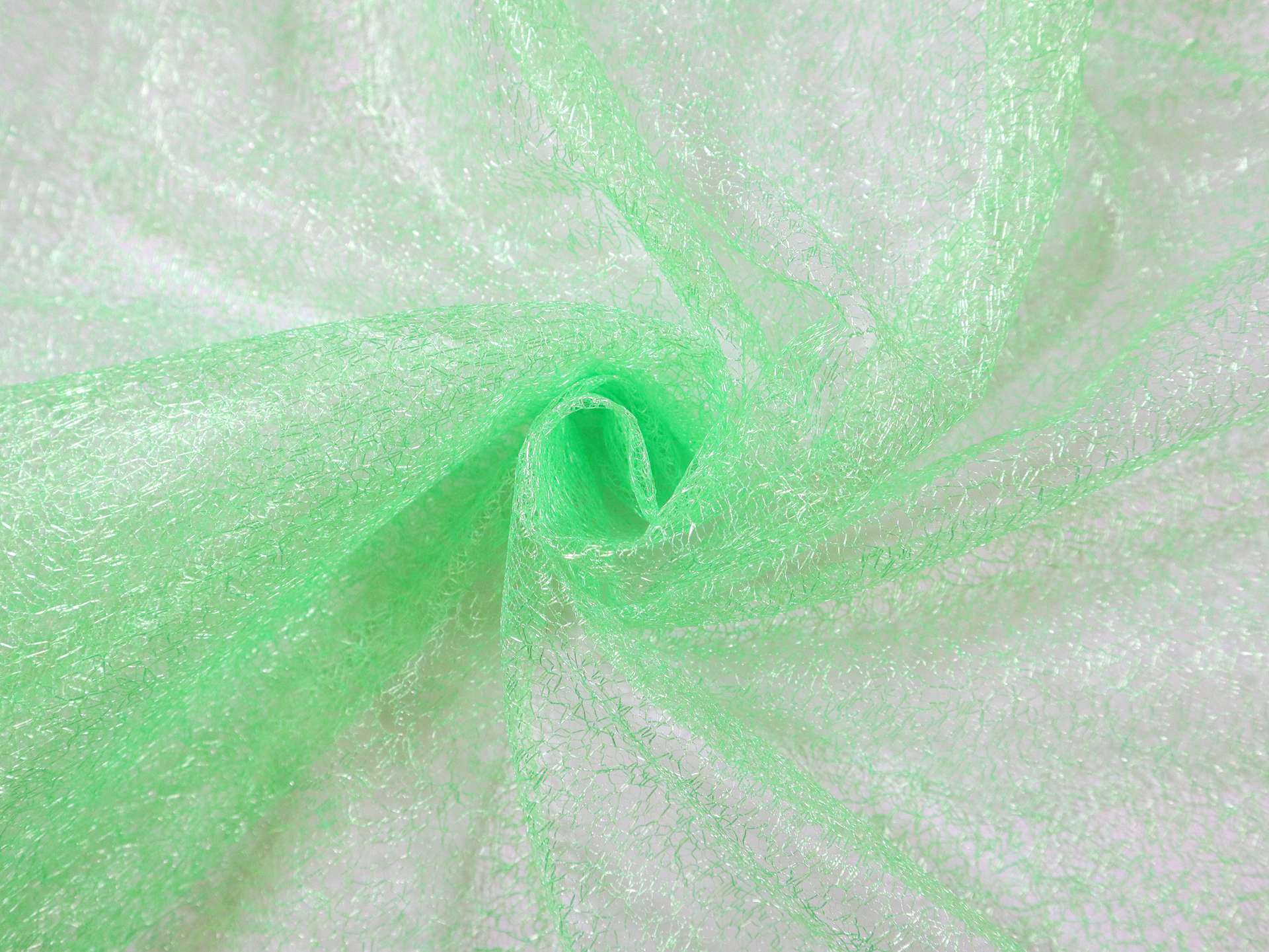 Metallic Novelty Tulle in Neon Lime