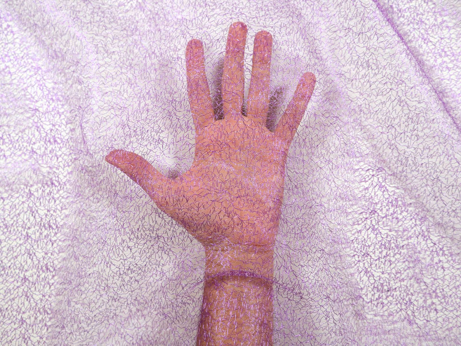 Metallic Novelty Tulle in Purple
