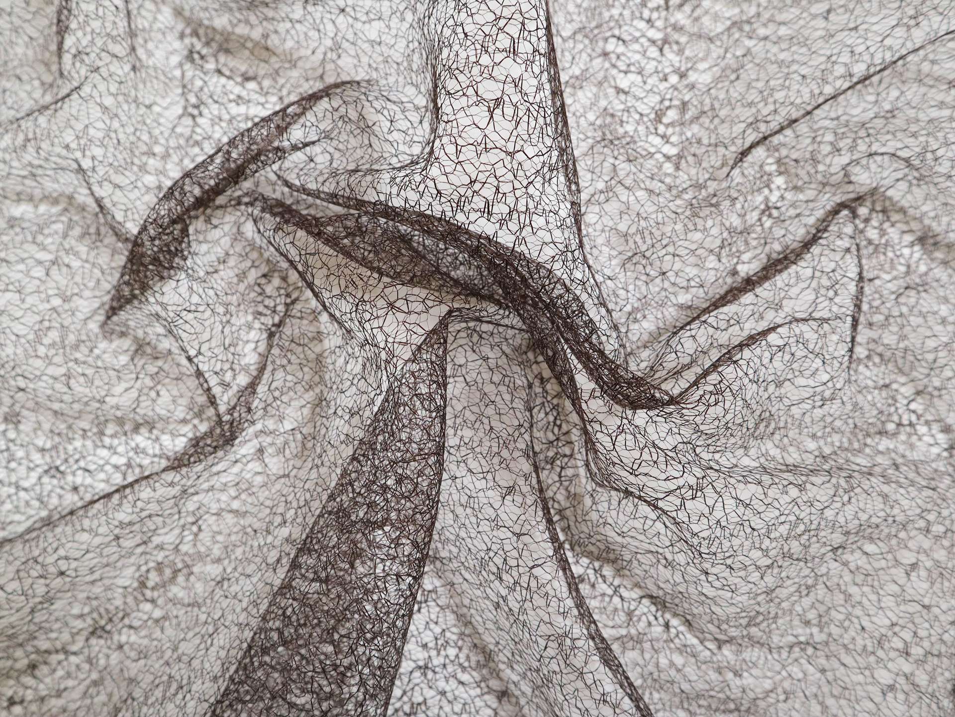 Metallic Novelty Tulle in Chocolate Brown