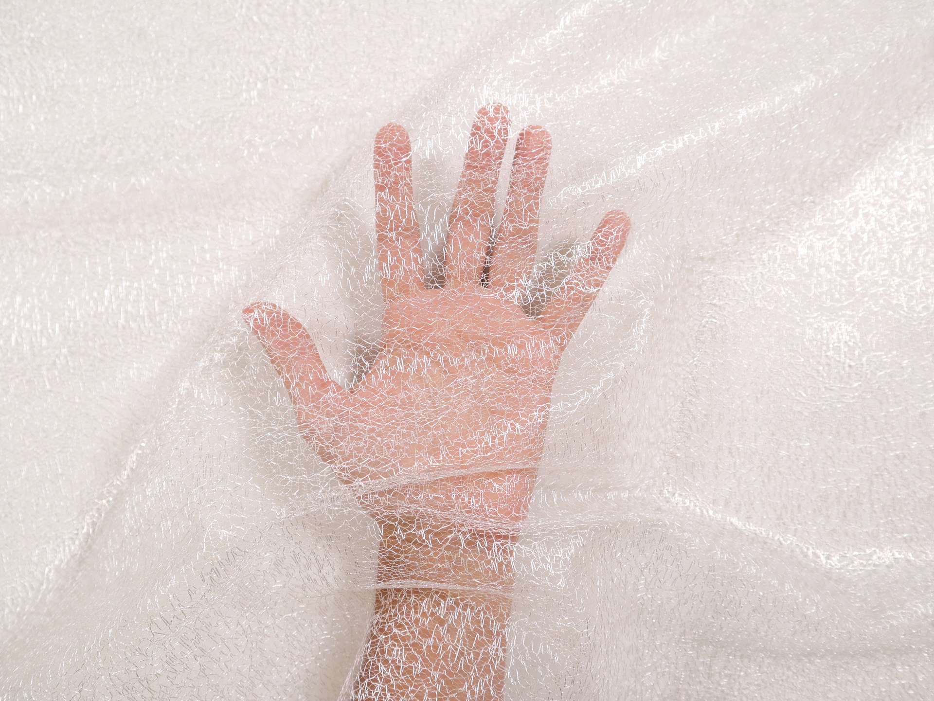 Metallic Novelty Tulle in Optic White