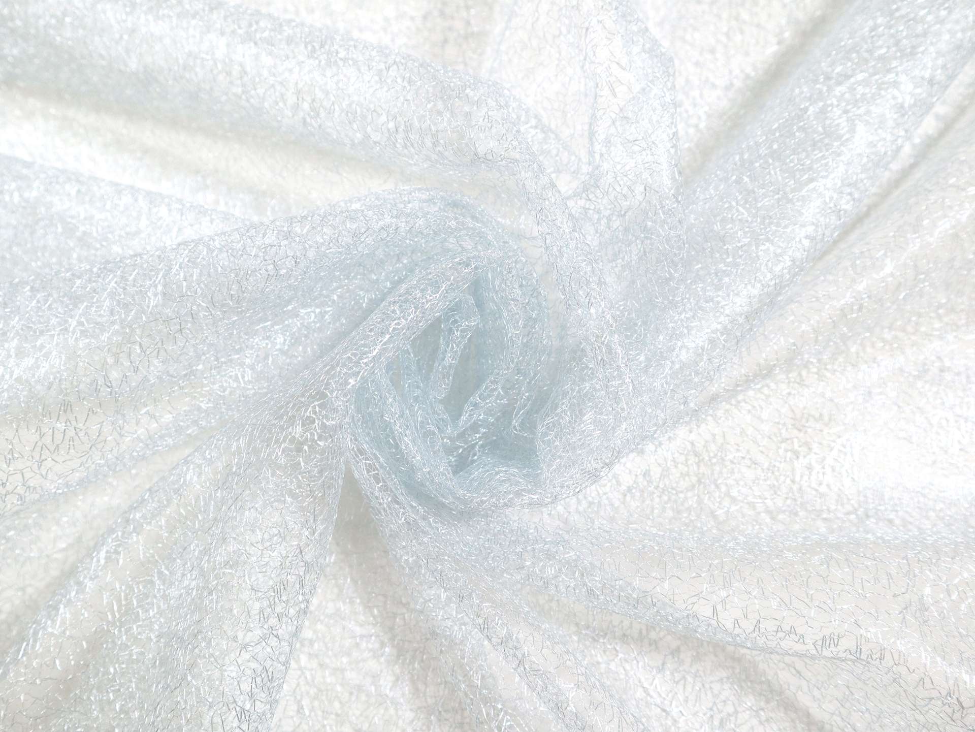 Metallic Novelty Tulle in Powder Blue