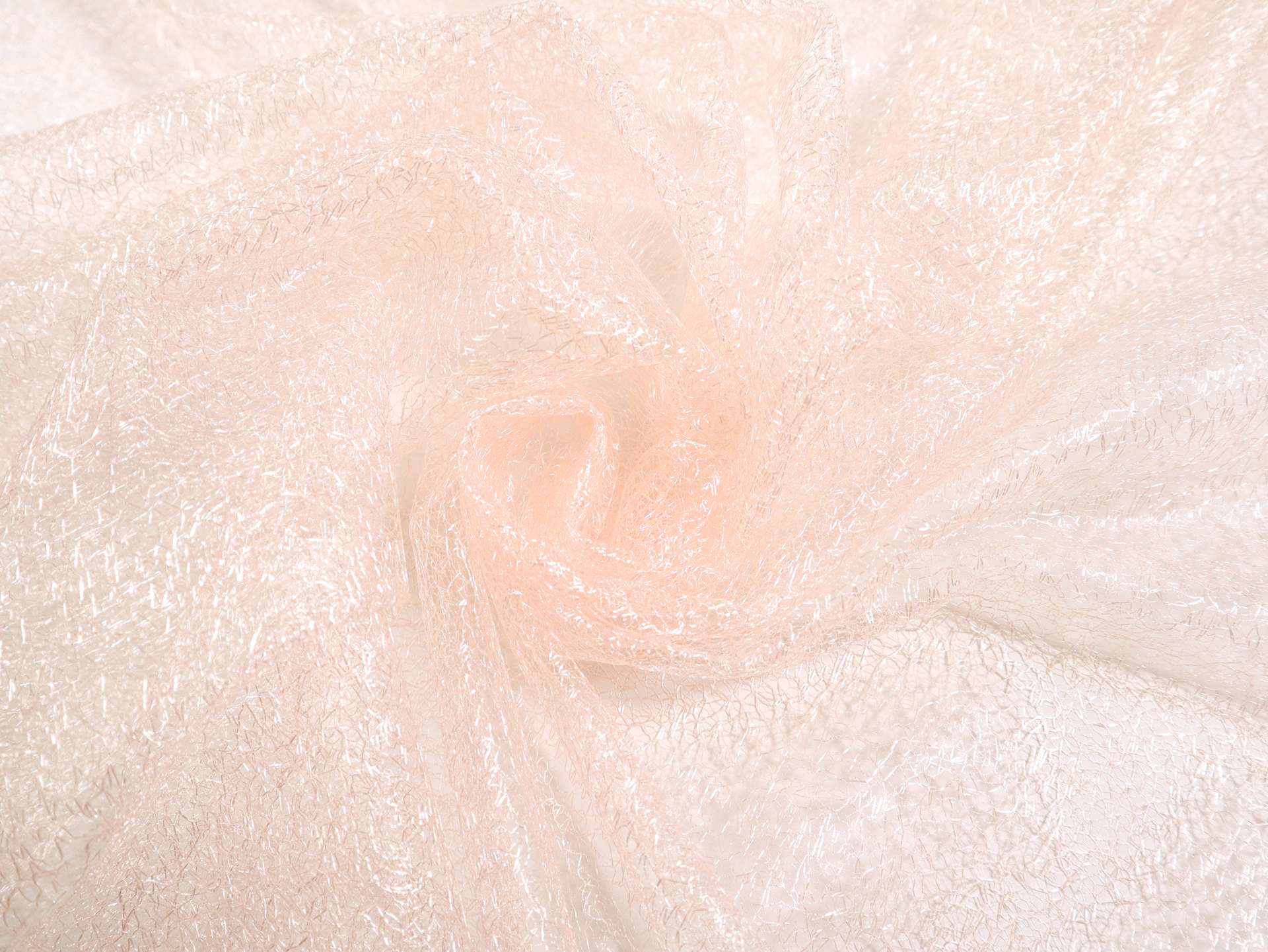Metallic Novelty Tulle in Peach Pink