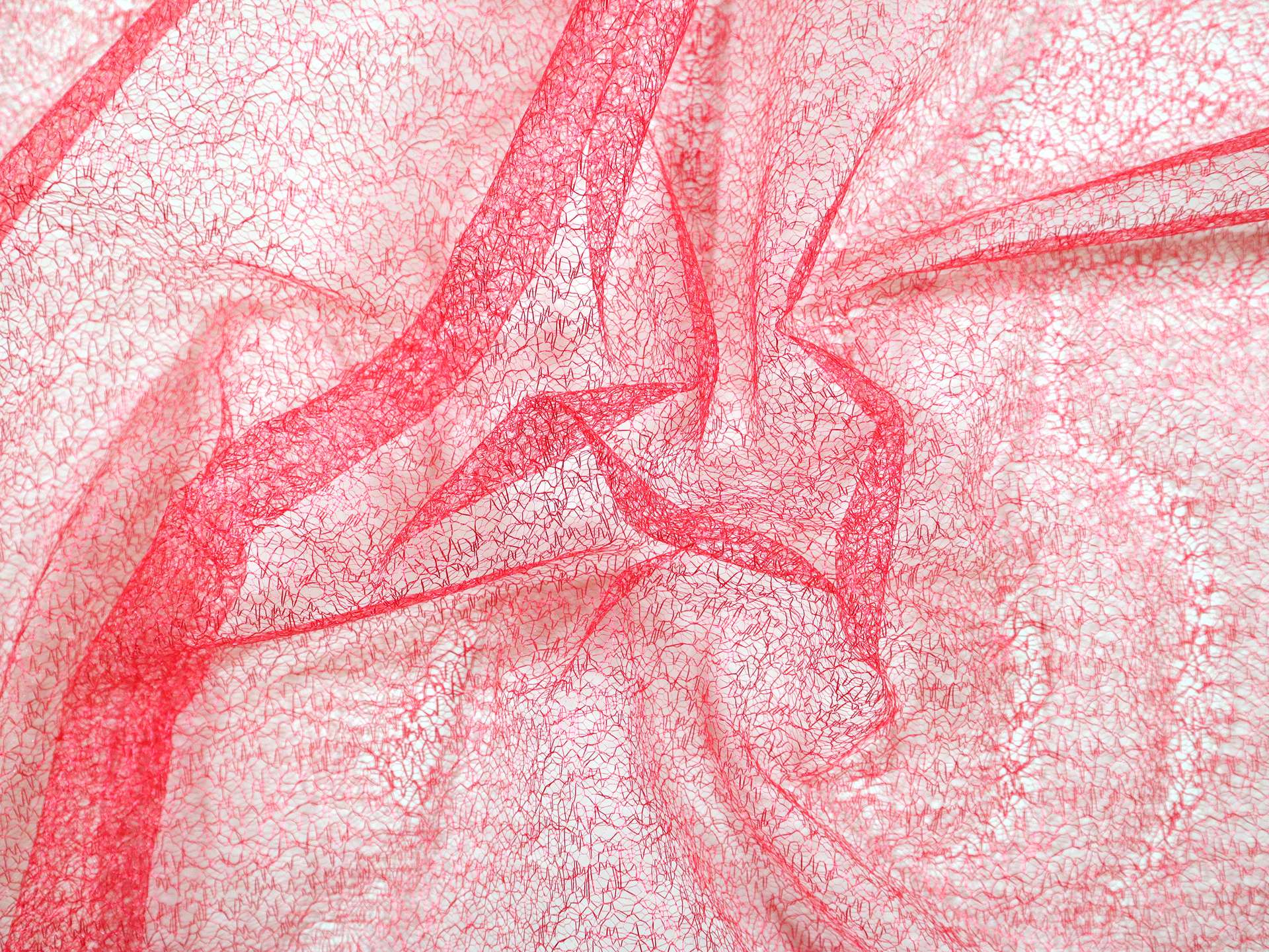 Metallic Novelty Tulle in Ruby Red