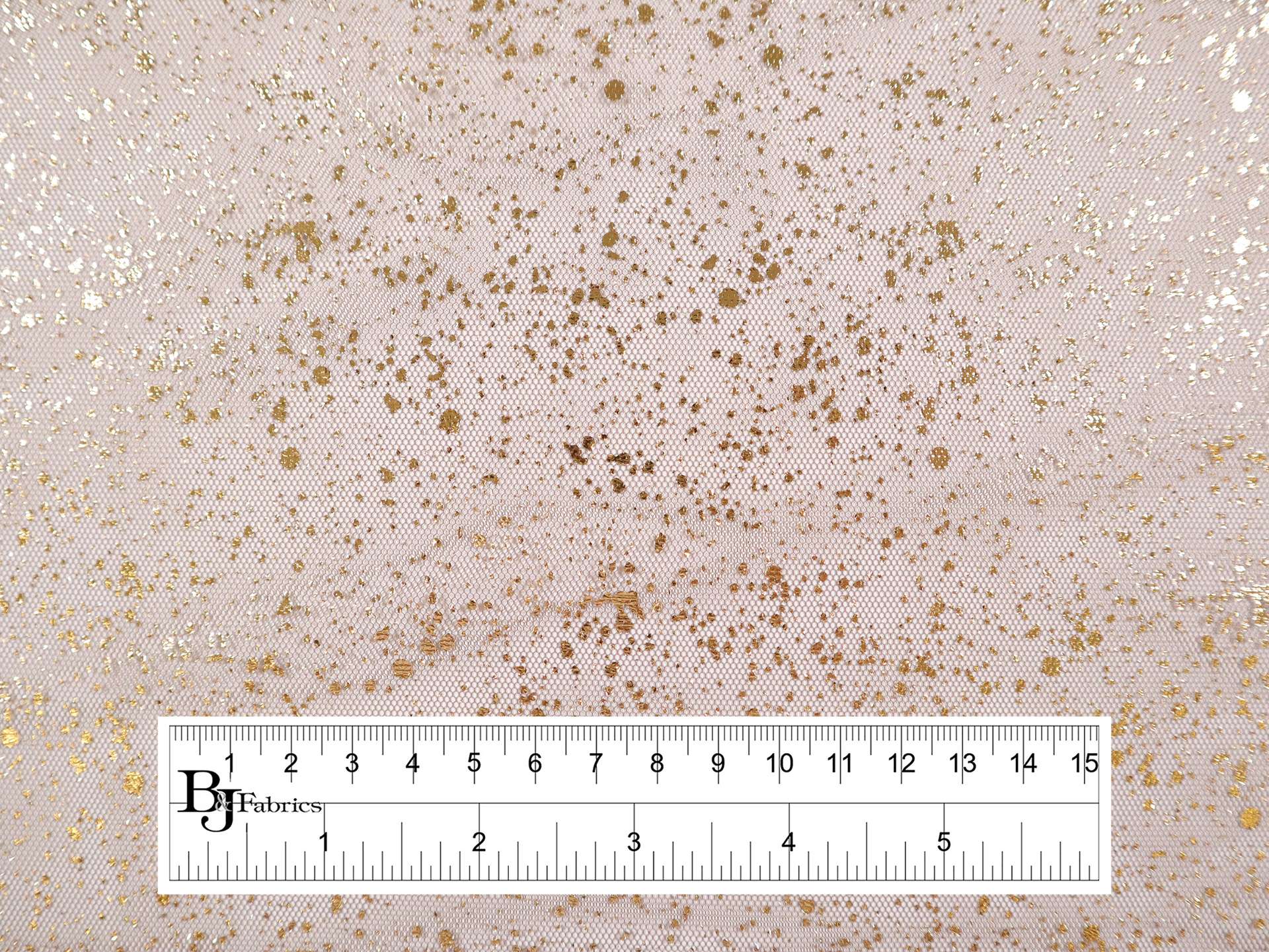 Metallic Speckled Tulle in Brown & Gold