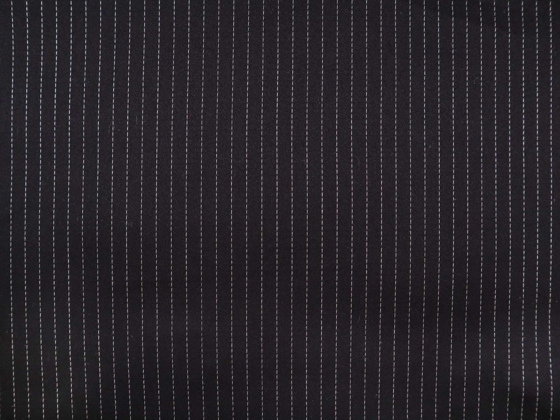 Stretch Cotton Sateen with Stripes in Black White