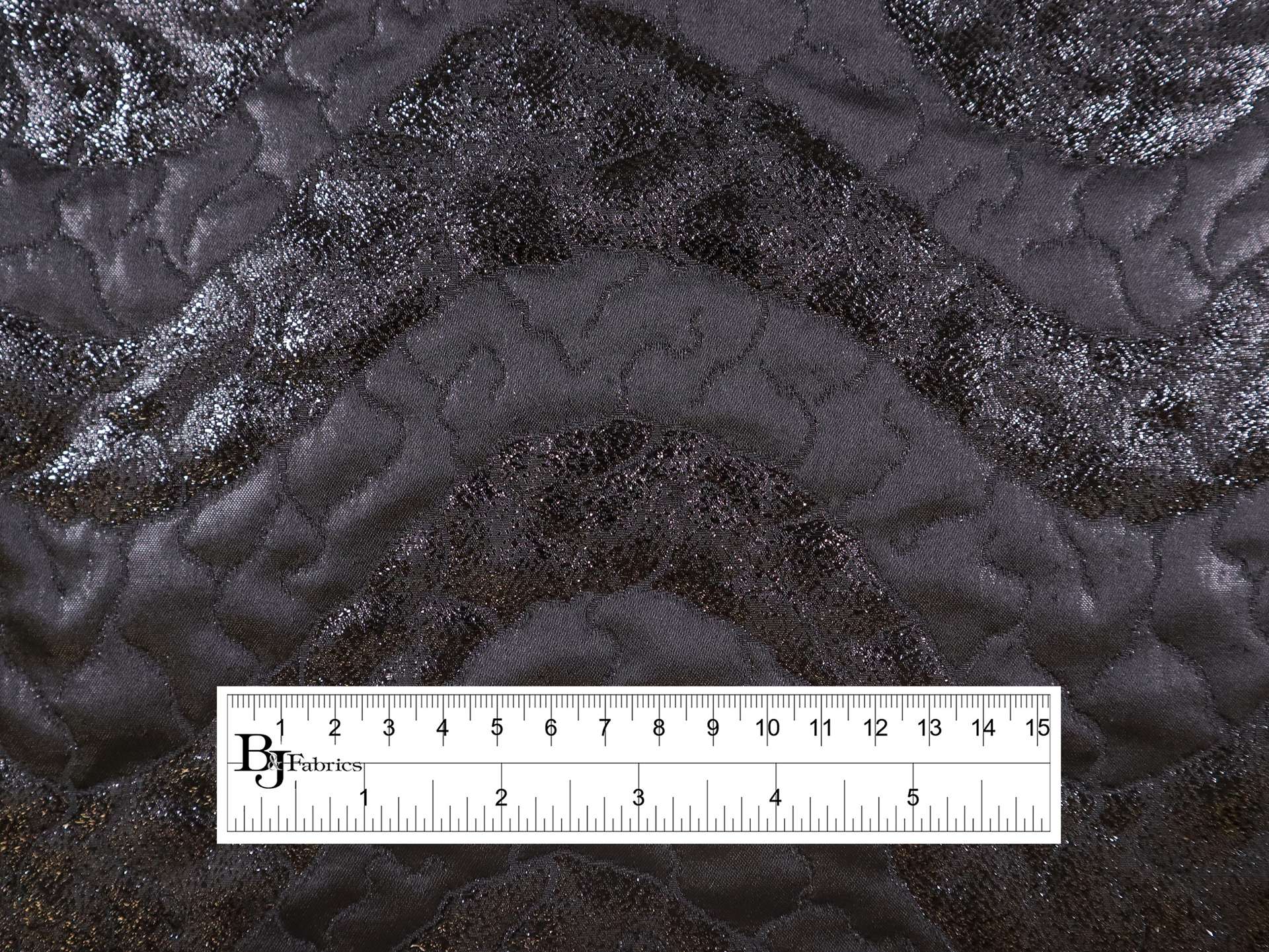 Double Faced Metallic Brocade in Black