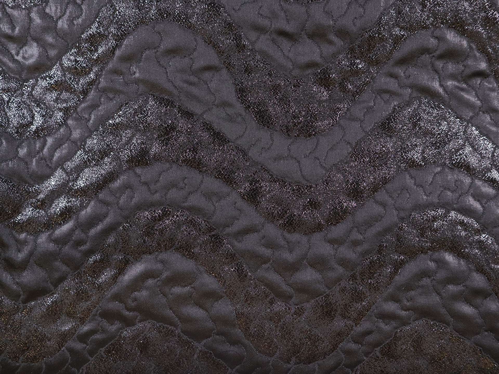 Double Faced Metallic Brocade in Black
