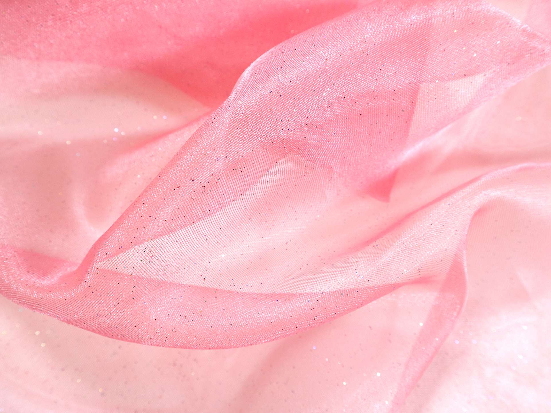 Glitter Mesh in Bubblegum Pink