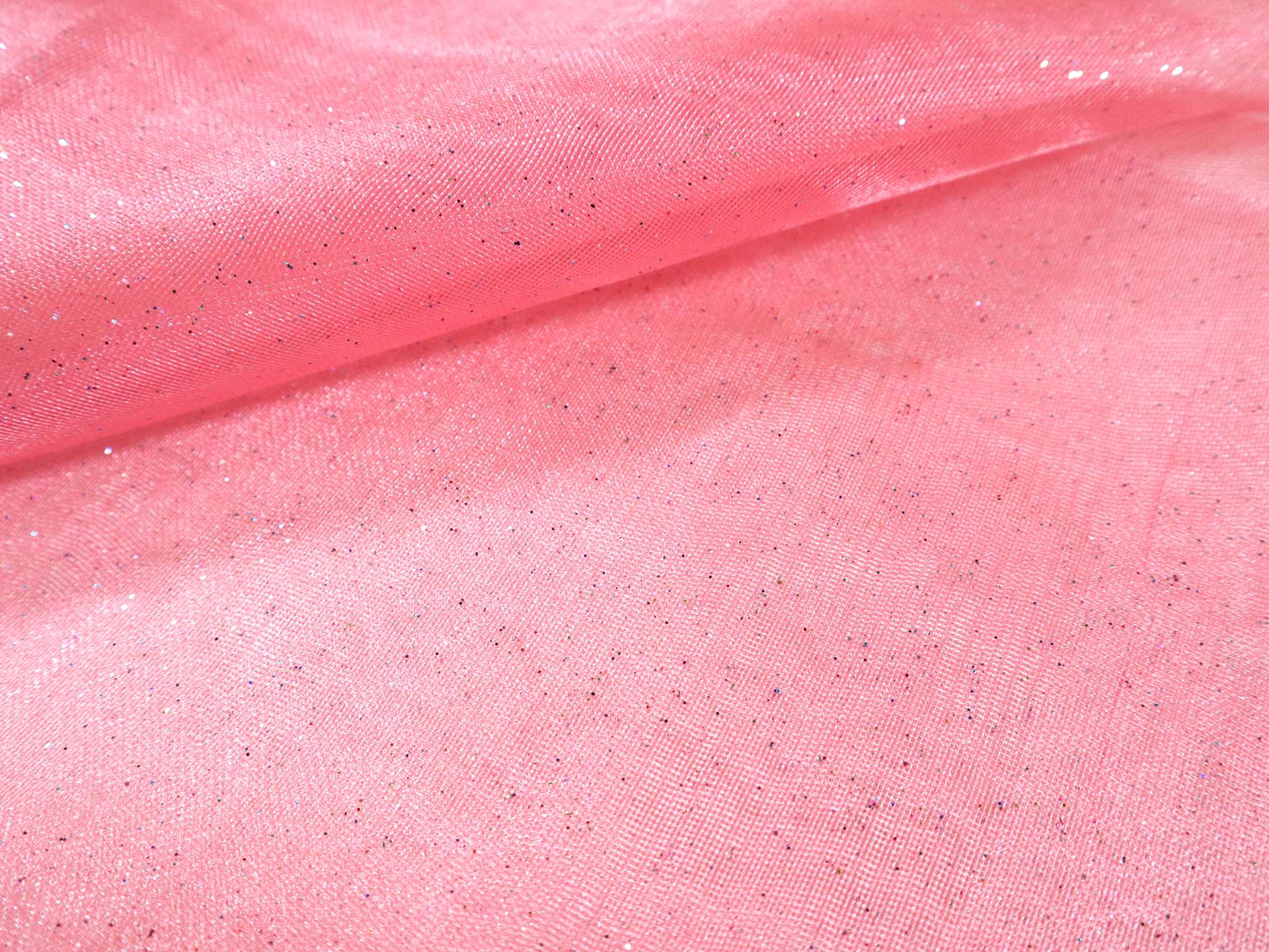 Glitter Mesh in Bubblegum Pink