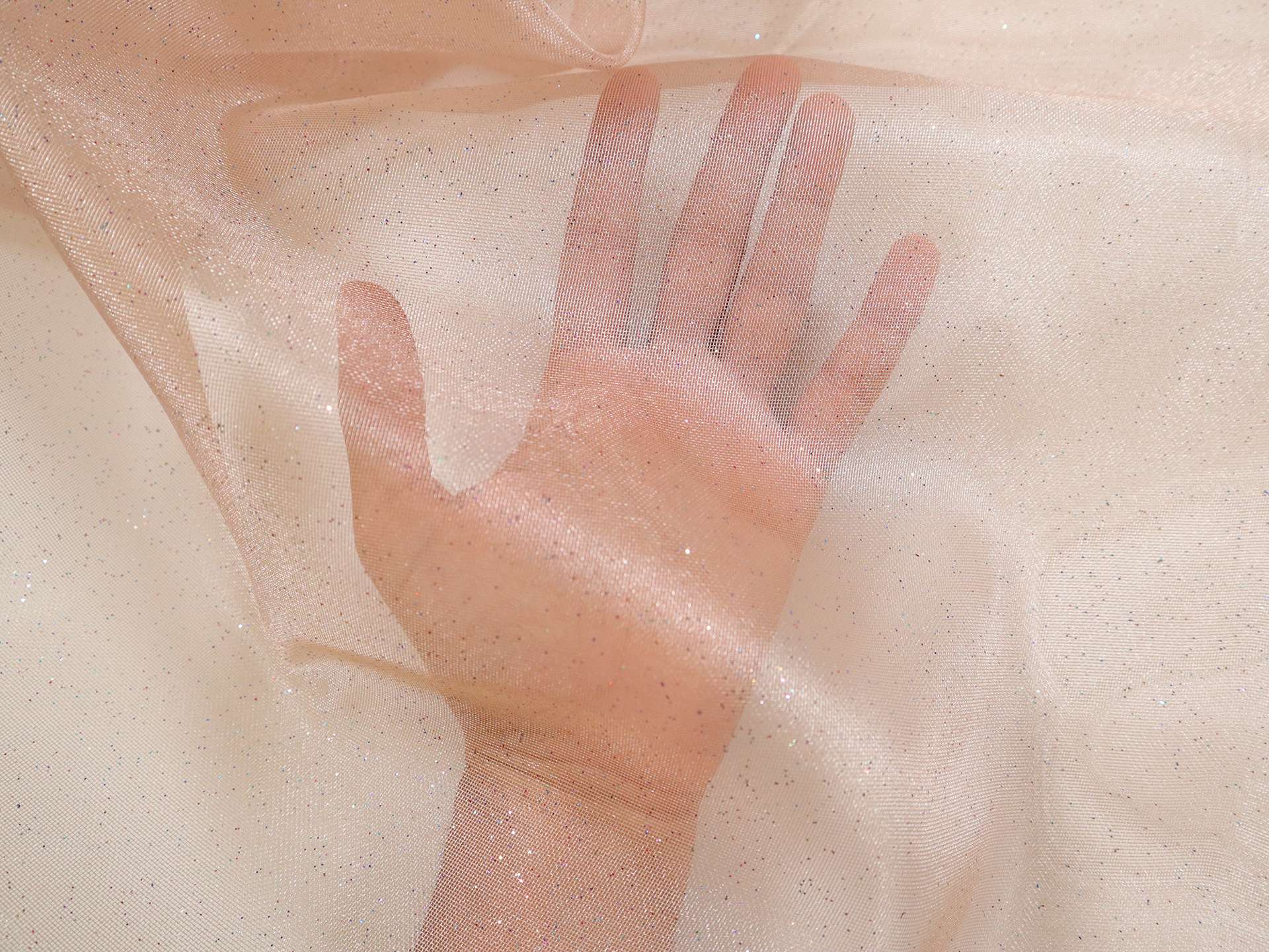 Glitter Mesh in Nude
