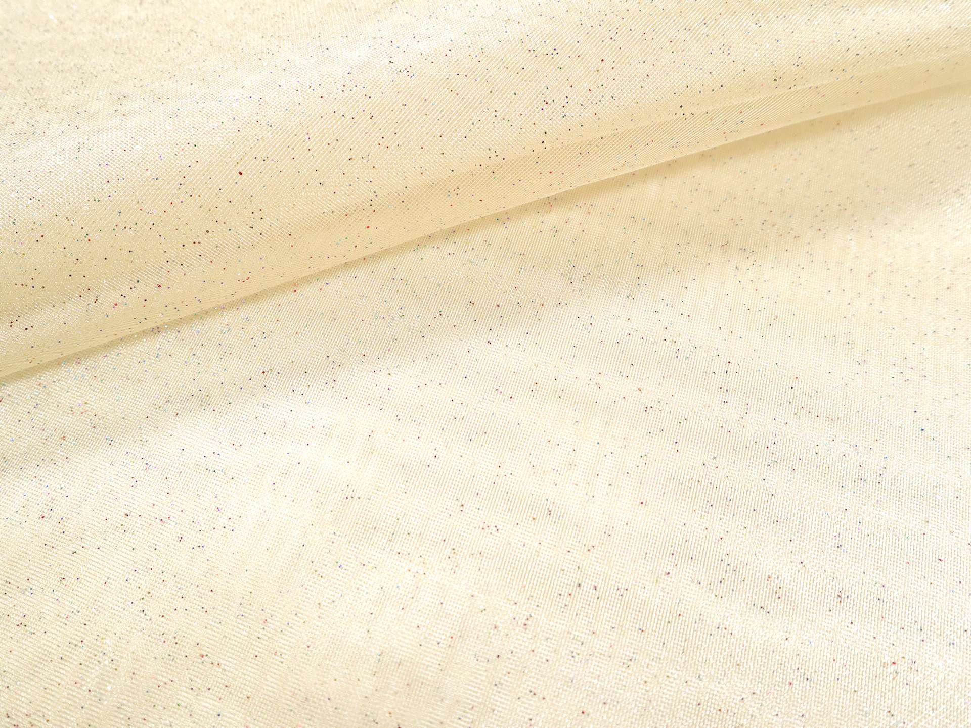 Glitter Mesh in Cream Yellow
