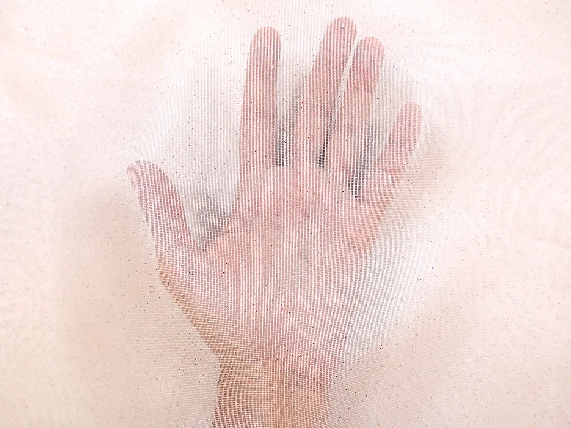 Glitter Mesh in Pale Pink