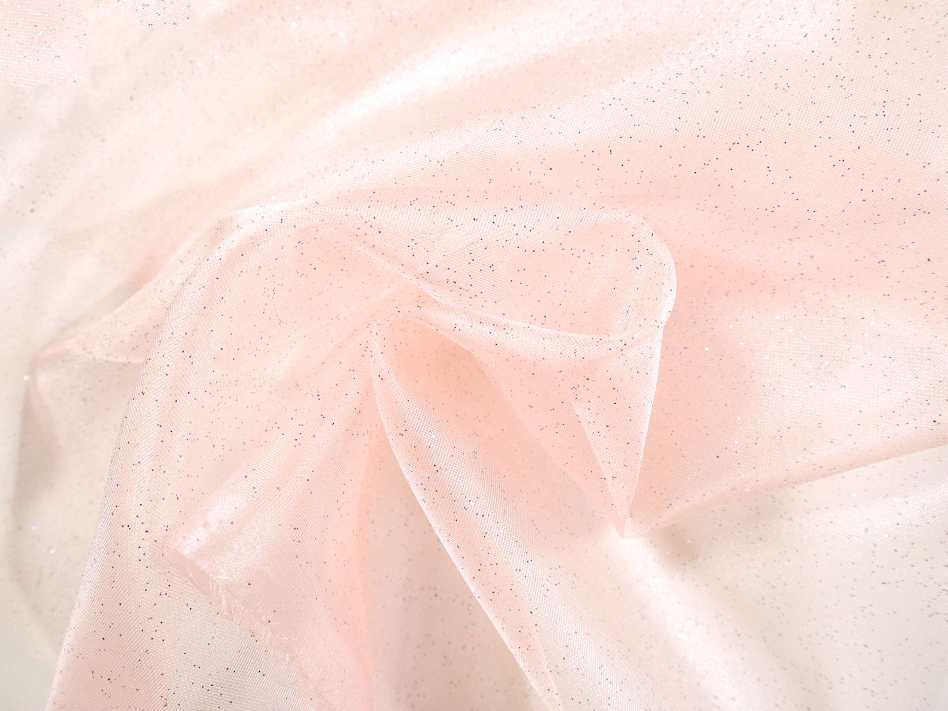 Glitter Mesh in Pale Pink
