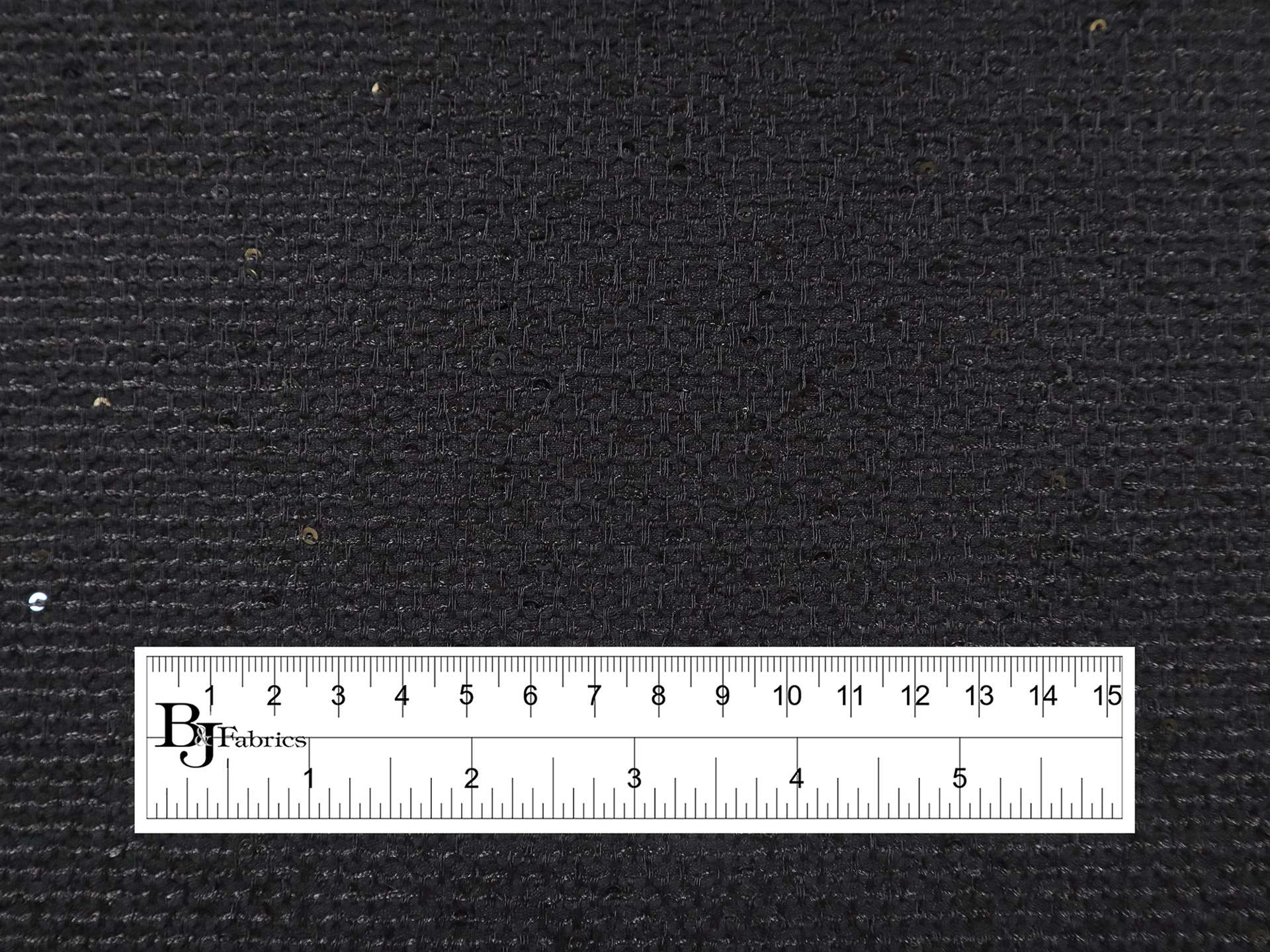 Swiss Sequined Tweed in Black