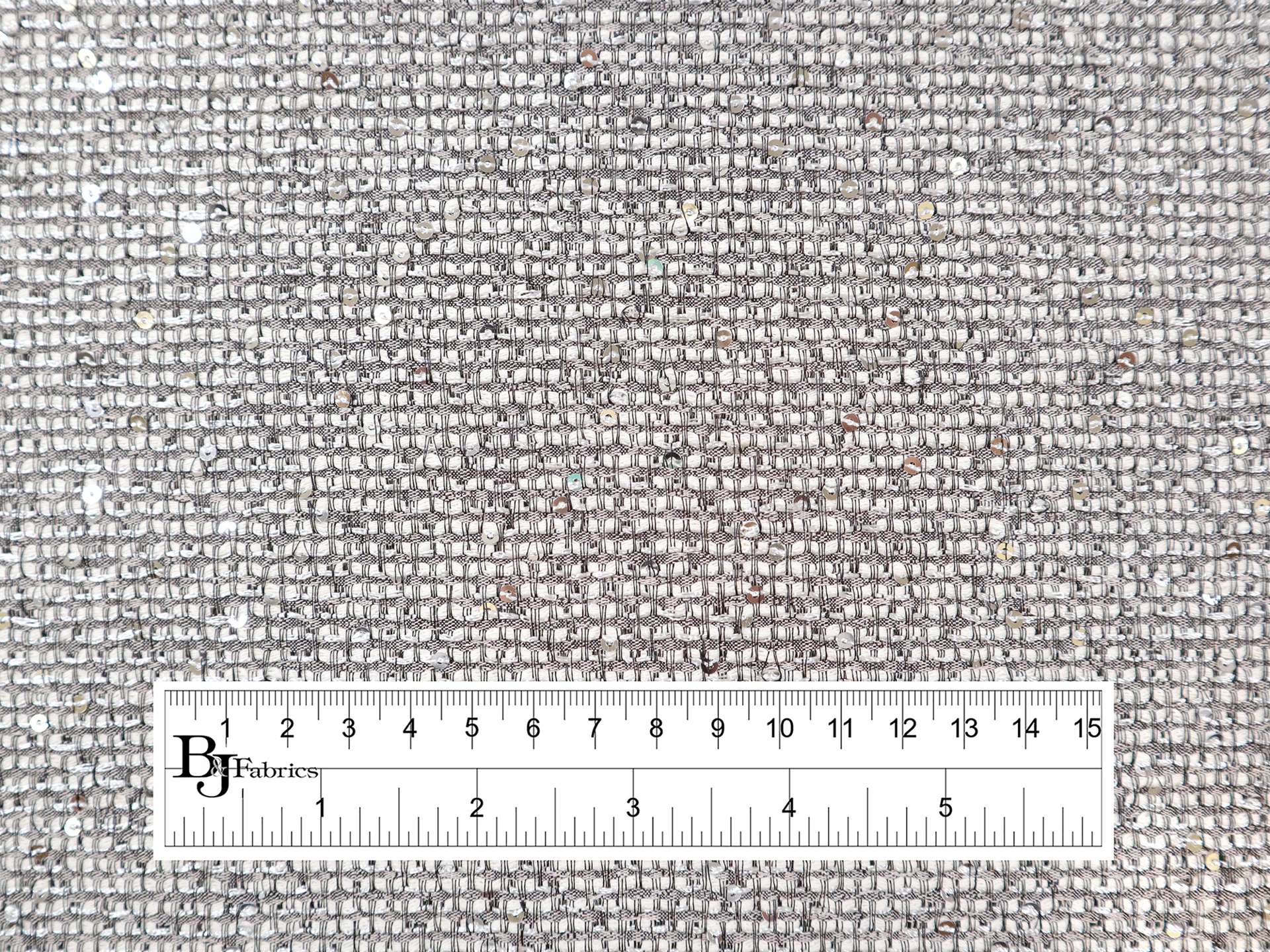 Swiss Sequined Tweed in Grey