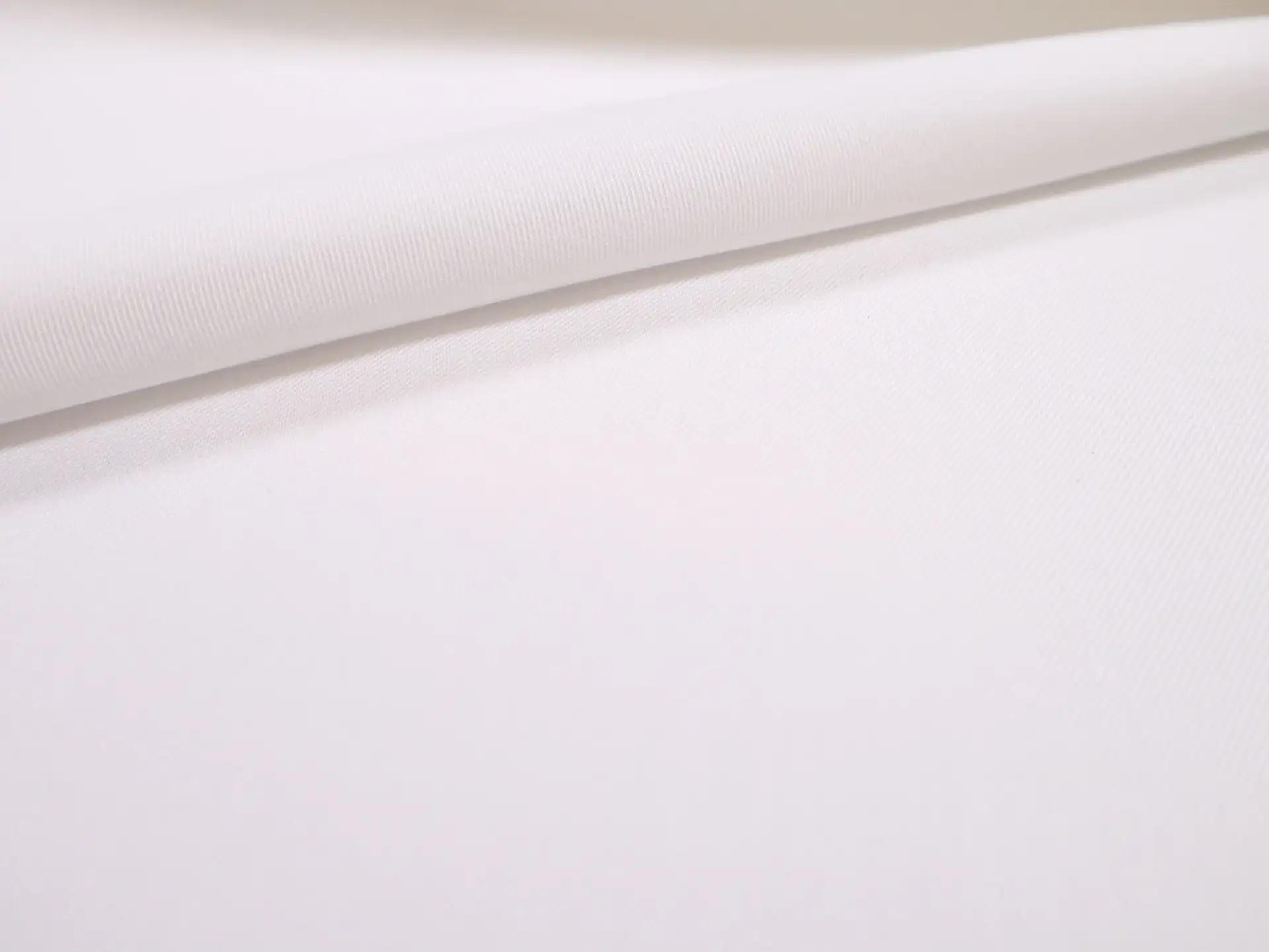 Eco Friendly Poly & Cotton Twill in White