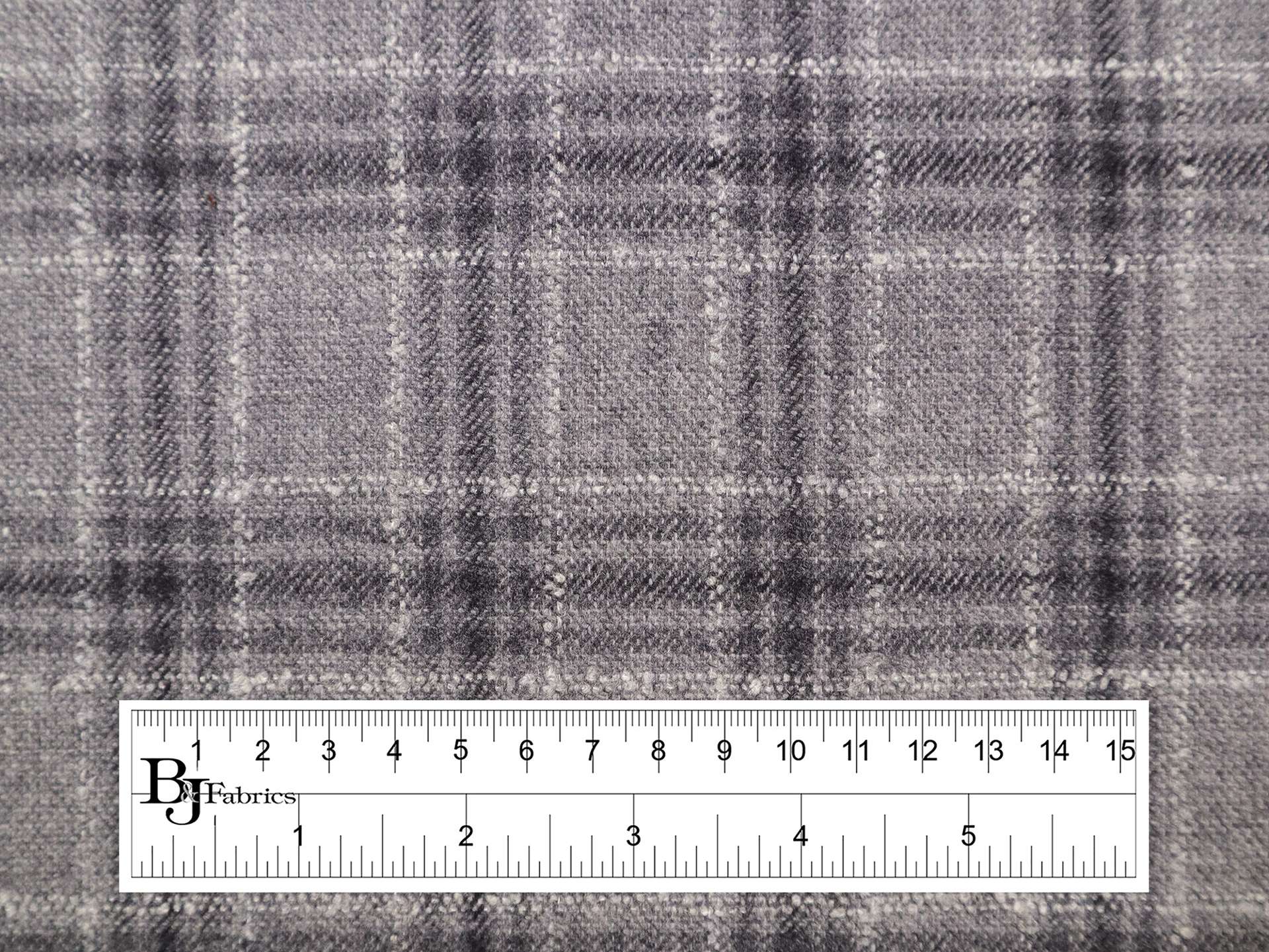 Italian Wool Cashmere Plaid Suiting in Graphite