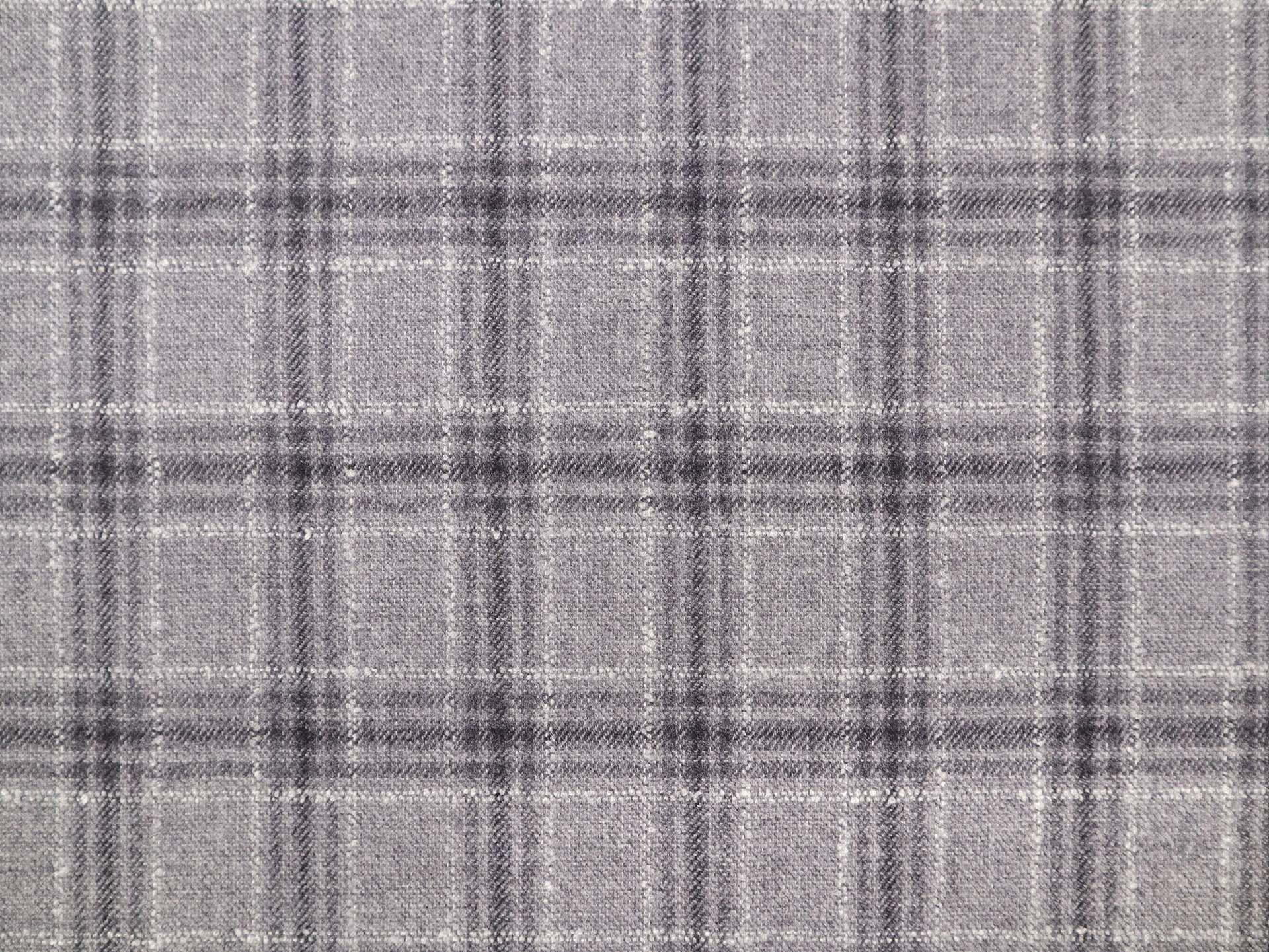 Italian Wool Cashmere Plaid Suiting in Graphite
