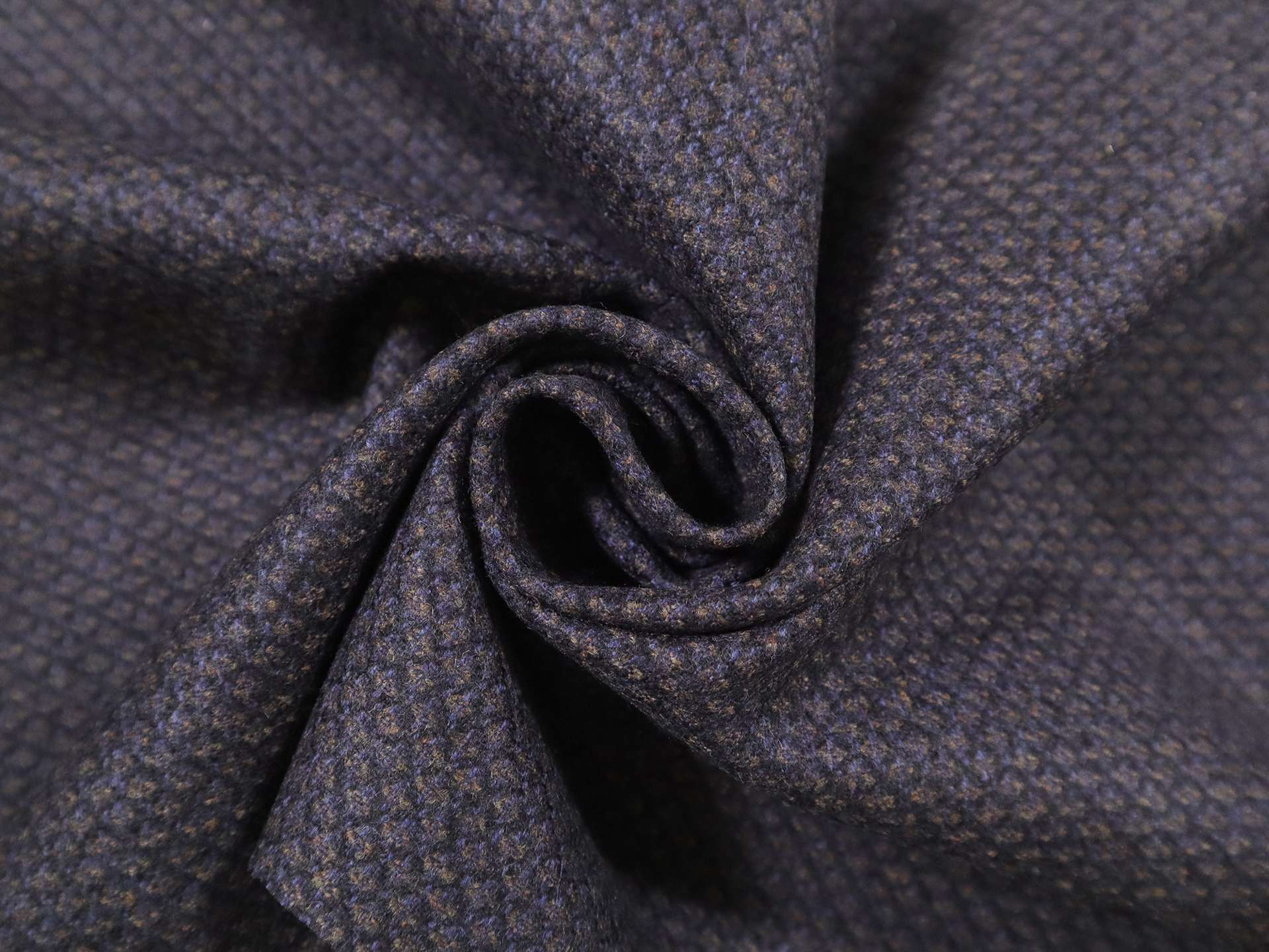 Italian Wool and Cashmere Suiting in Blue, Black & Brown