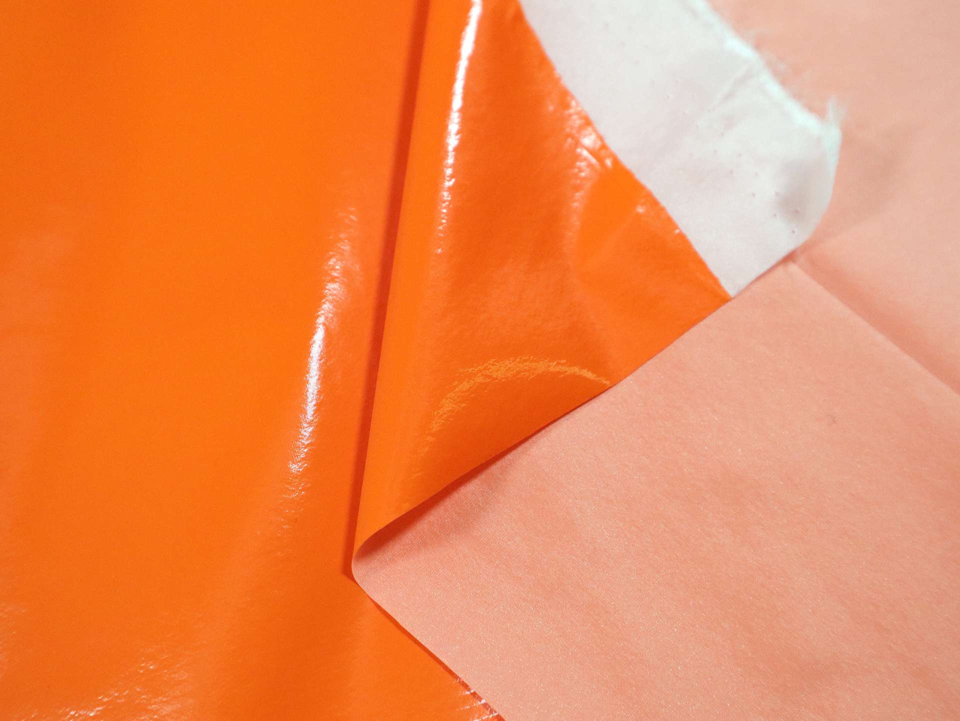 Italian Plastic Coated Habotai in Orange