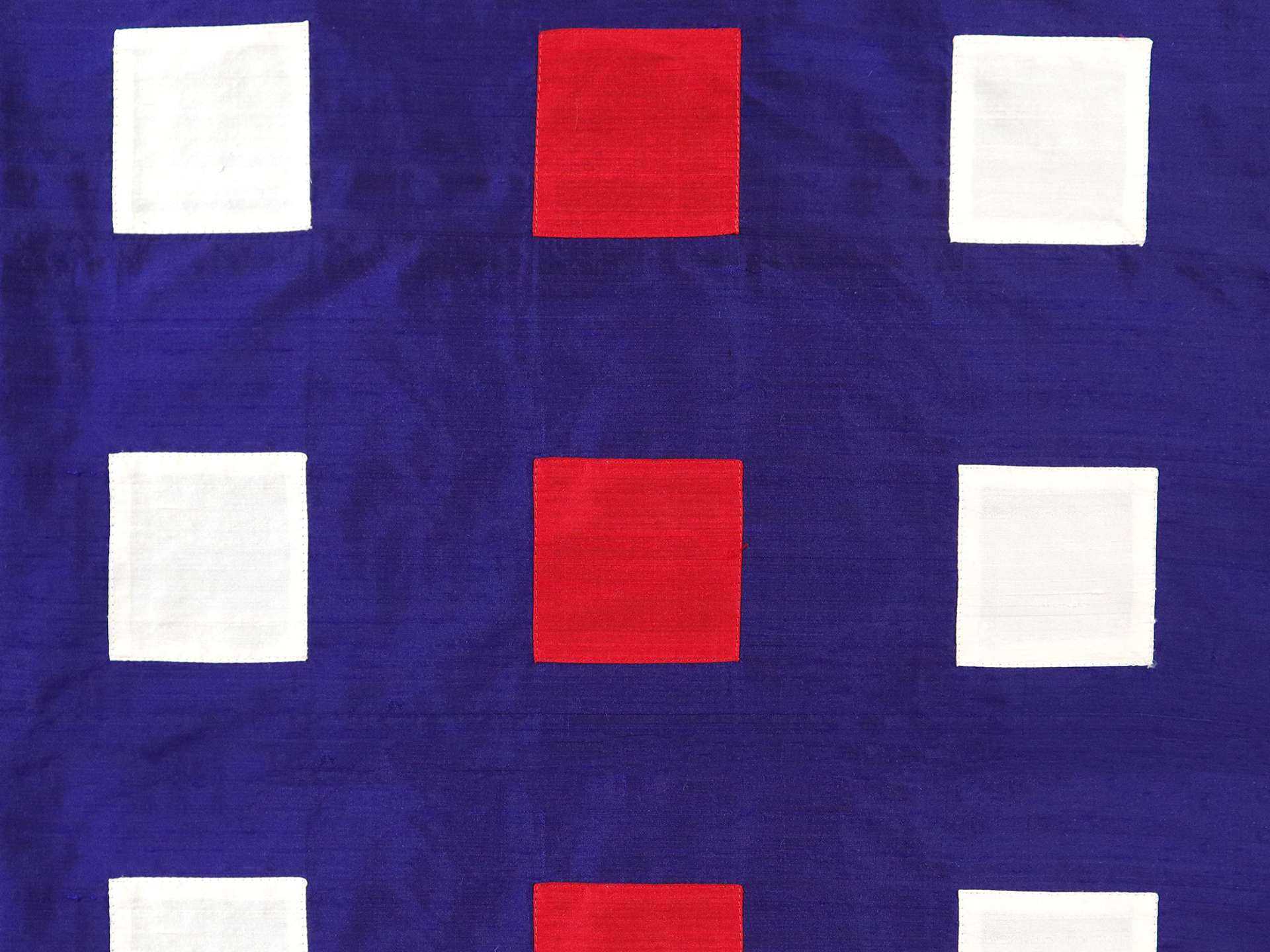 Color Blocked Appliqué Silk Shantung