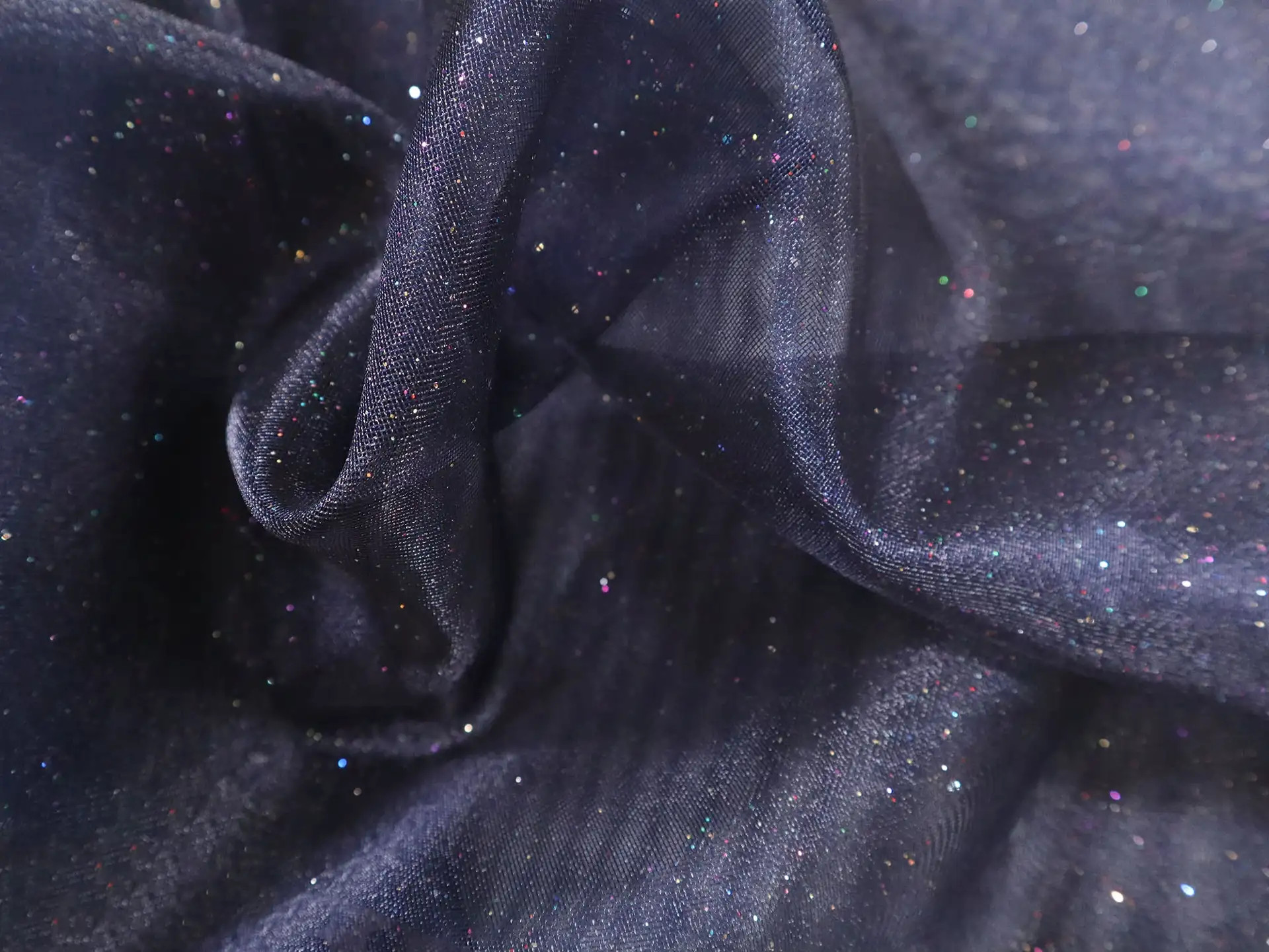 Glitter Mesh in Navy