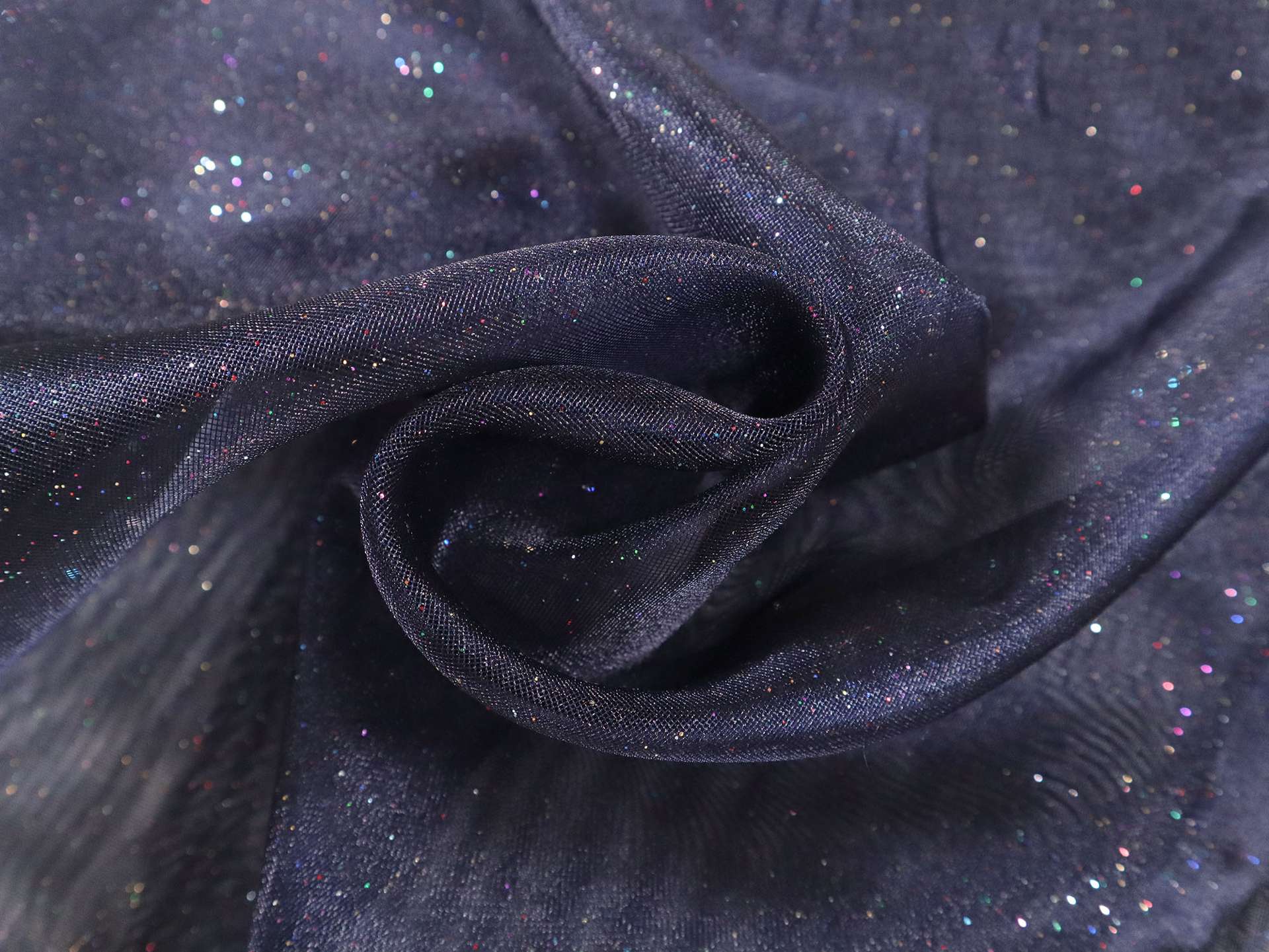 Glitter Mesh in Navy