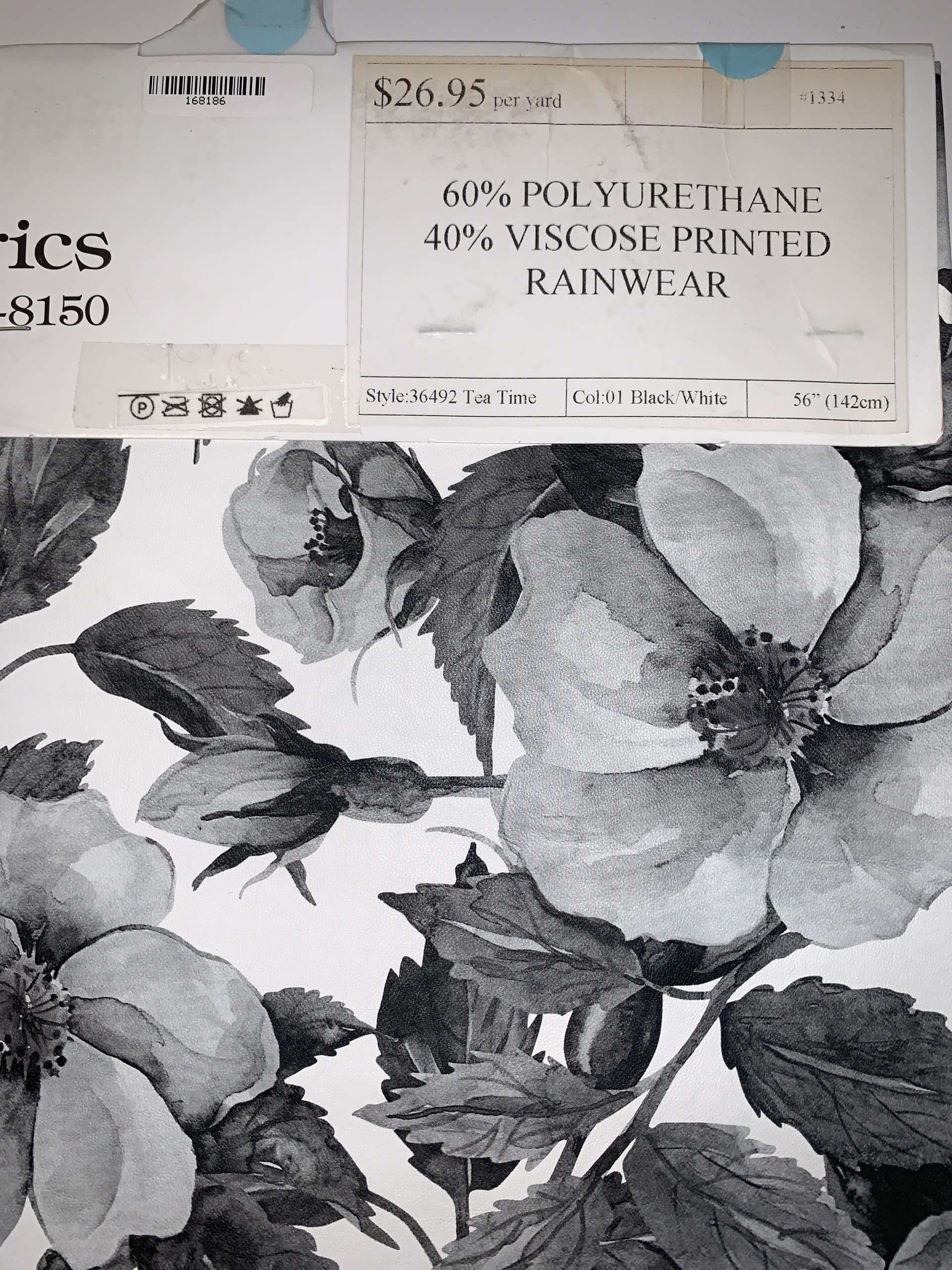 Scnp 60% Polyurethane 40% Viscose Printed Rainwear