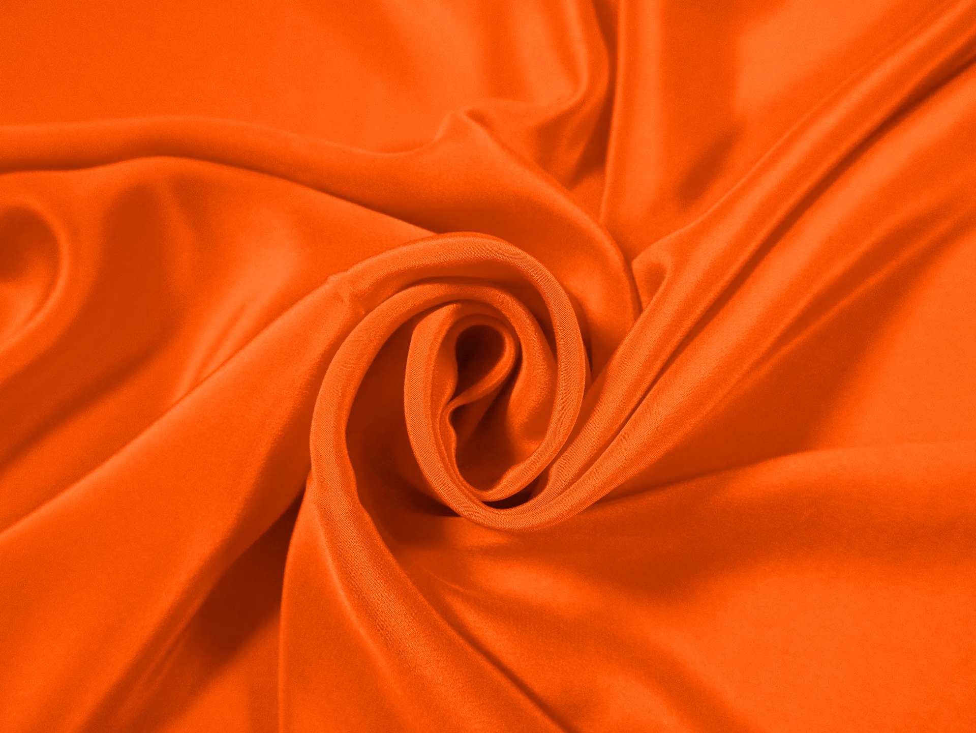 Silk Crepe de Chine in Tangerine 