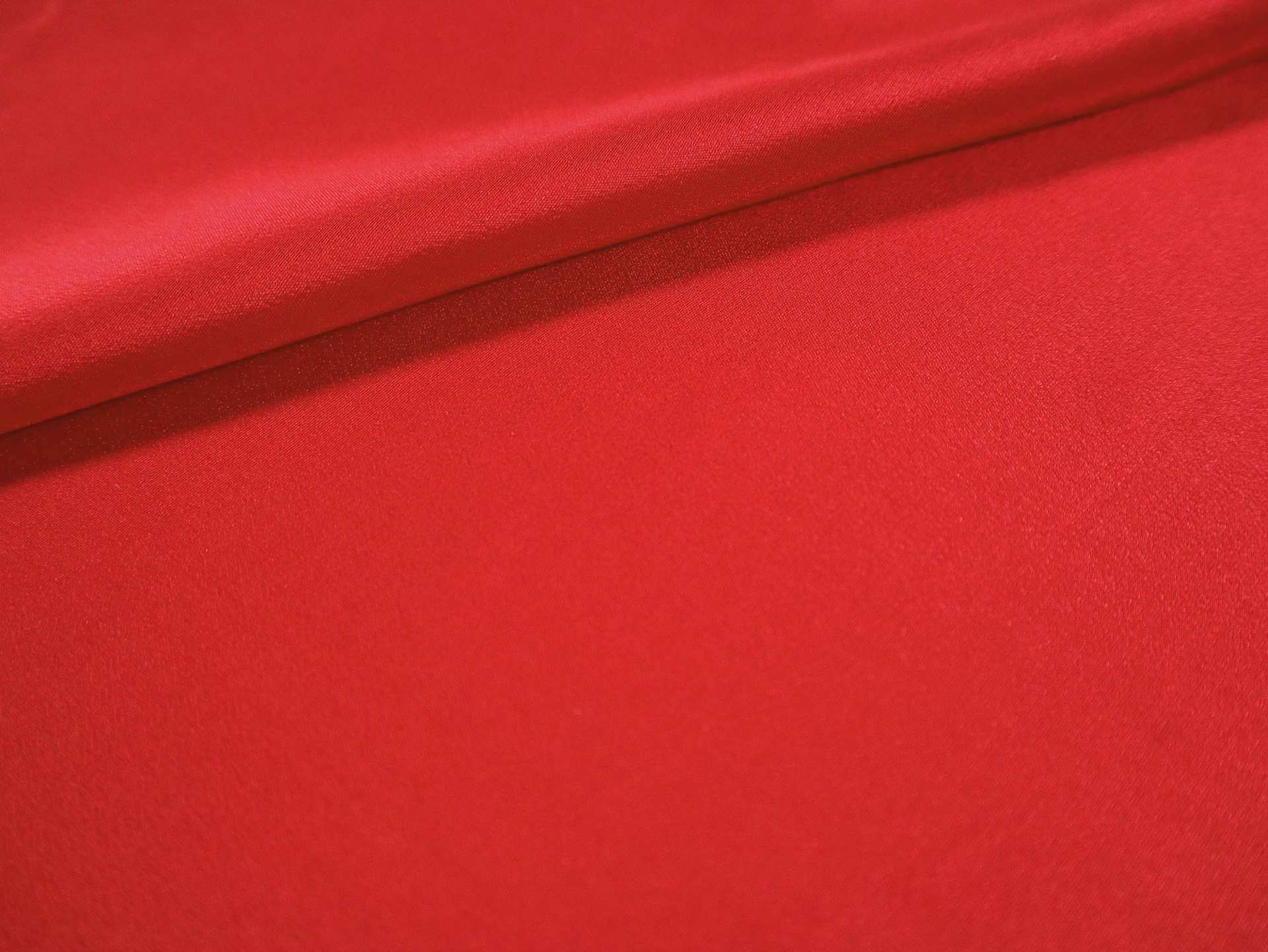 Silk Crepe de Chine in Fire Engine Red