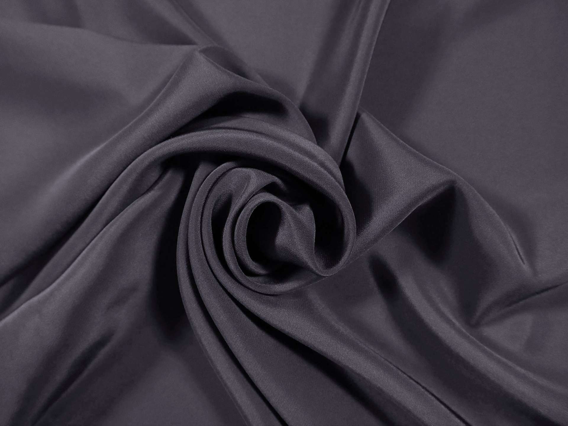 Silk Crepe de Chine in Eggplant
