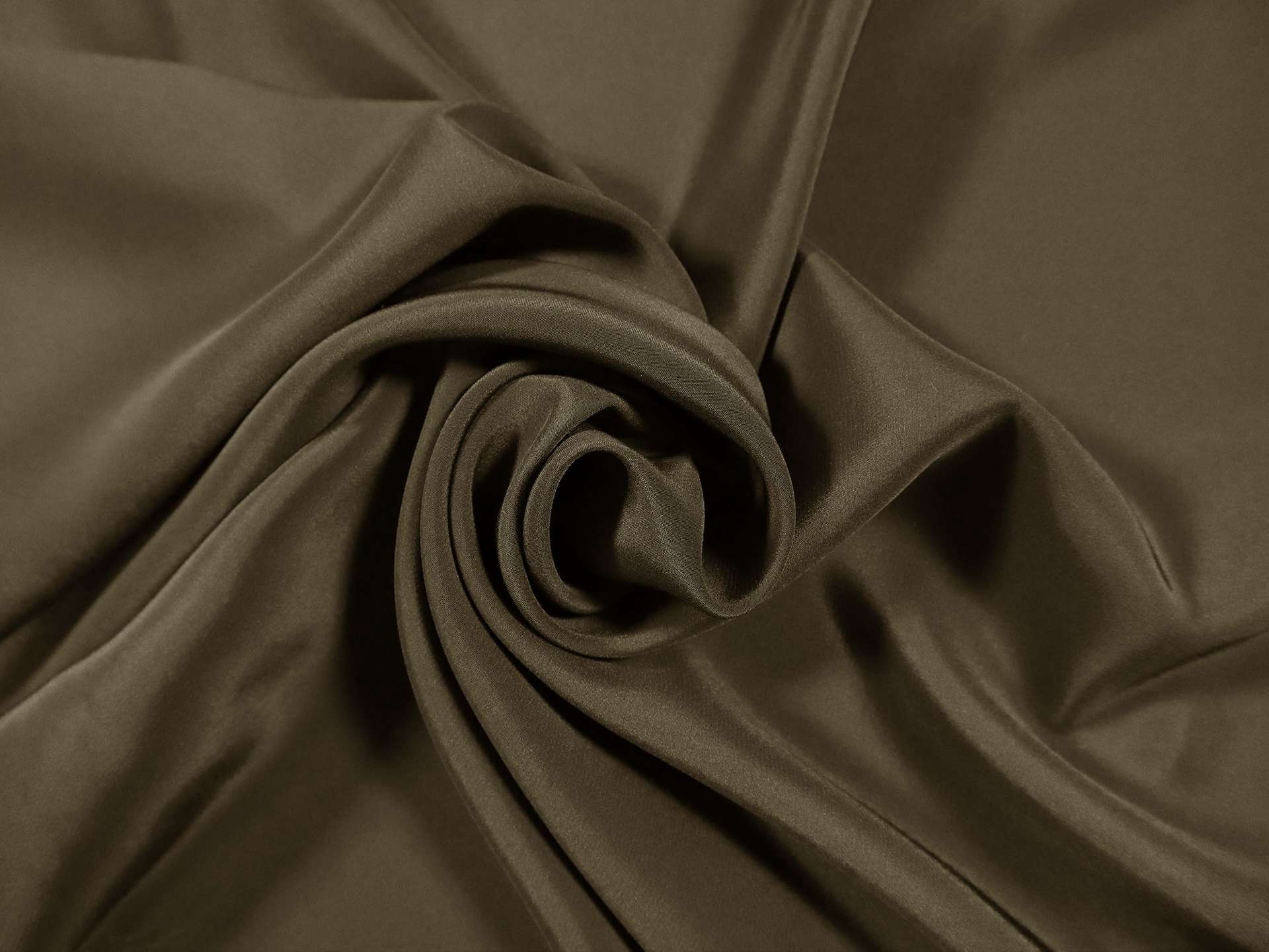 Silk Crepe de Chine in Deep Olive