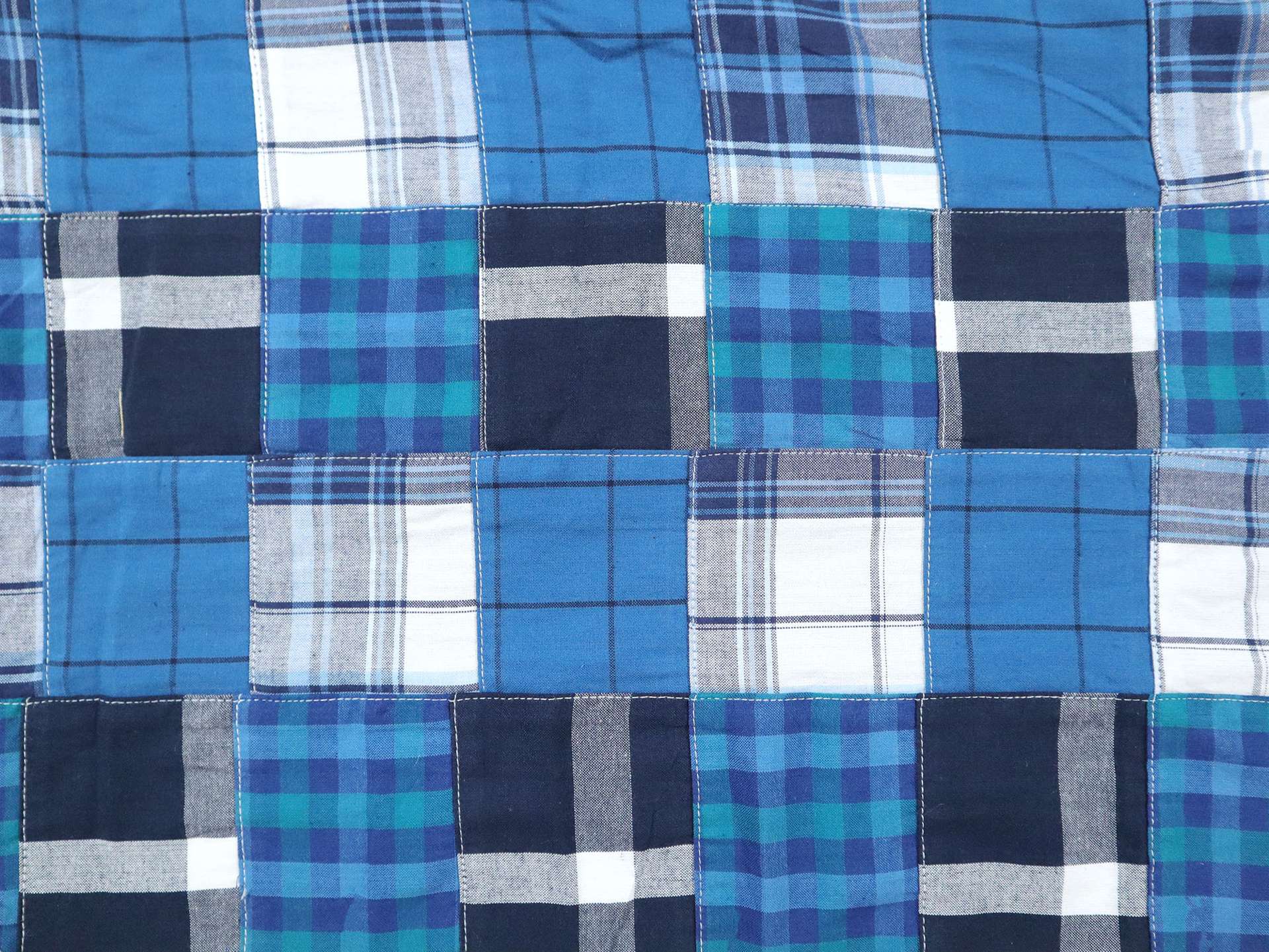 Cotton Patchwork Plaid in Ultramarine 